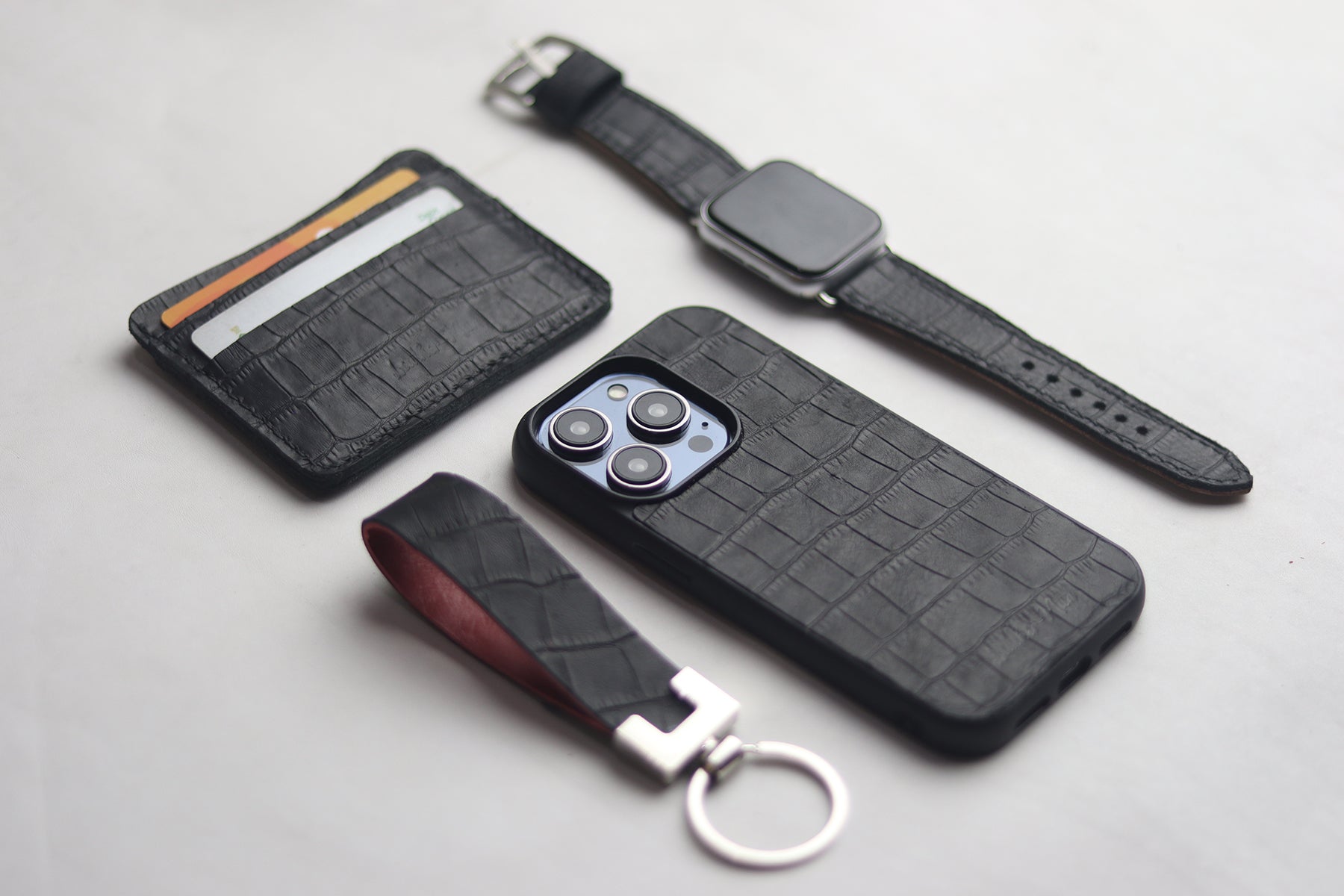 BLACK CROCO CLASSIC PHONE CASES