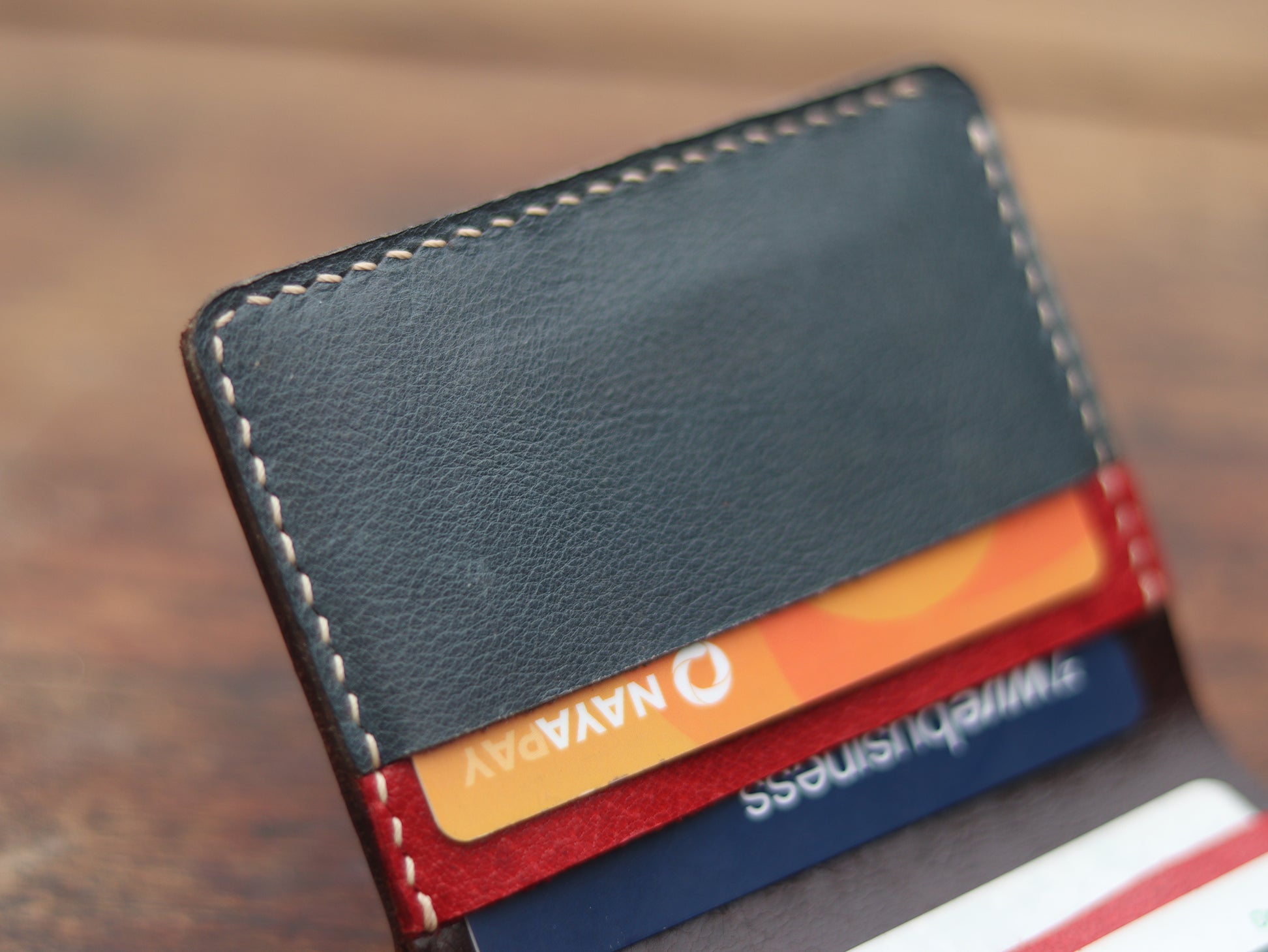 "TRIDENT CLASSIC MINI" RED, DEEP BLUE AND WALNUT