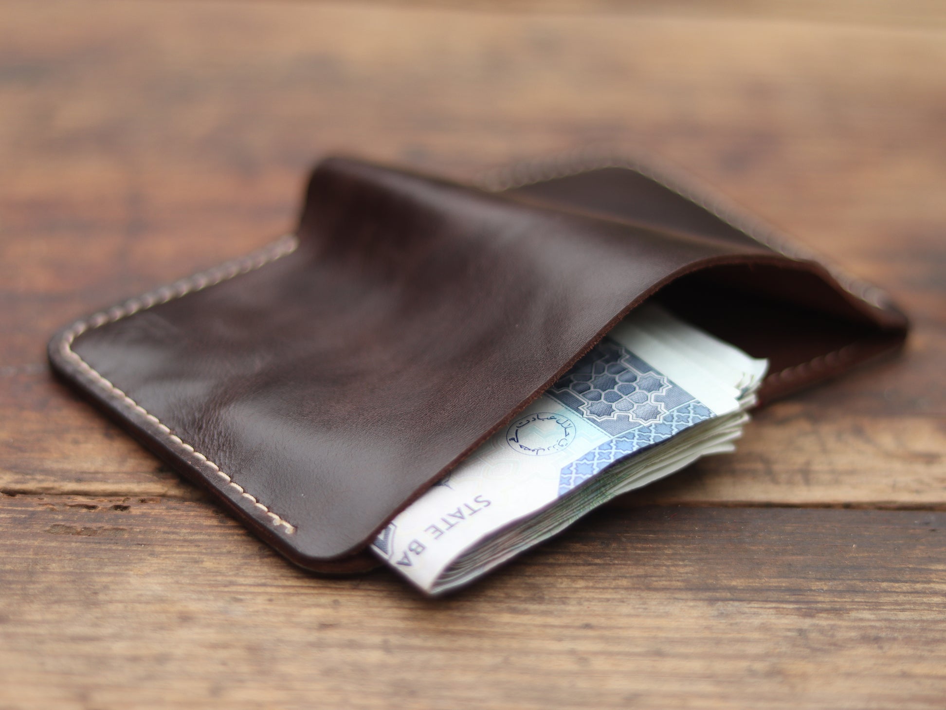 "TRIDENT MINI" RED,DEEP BLUE AND WALNUT