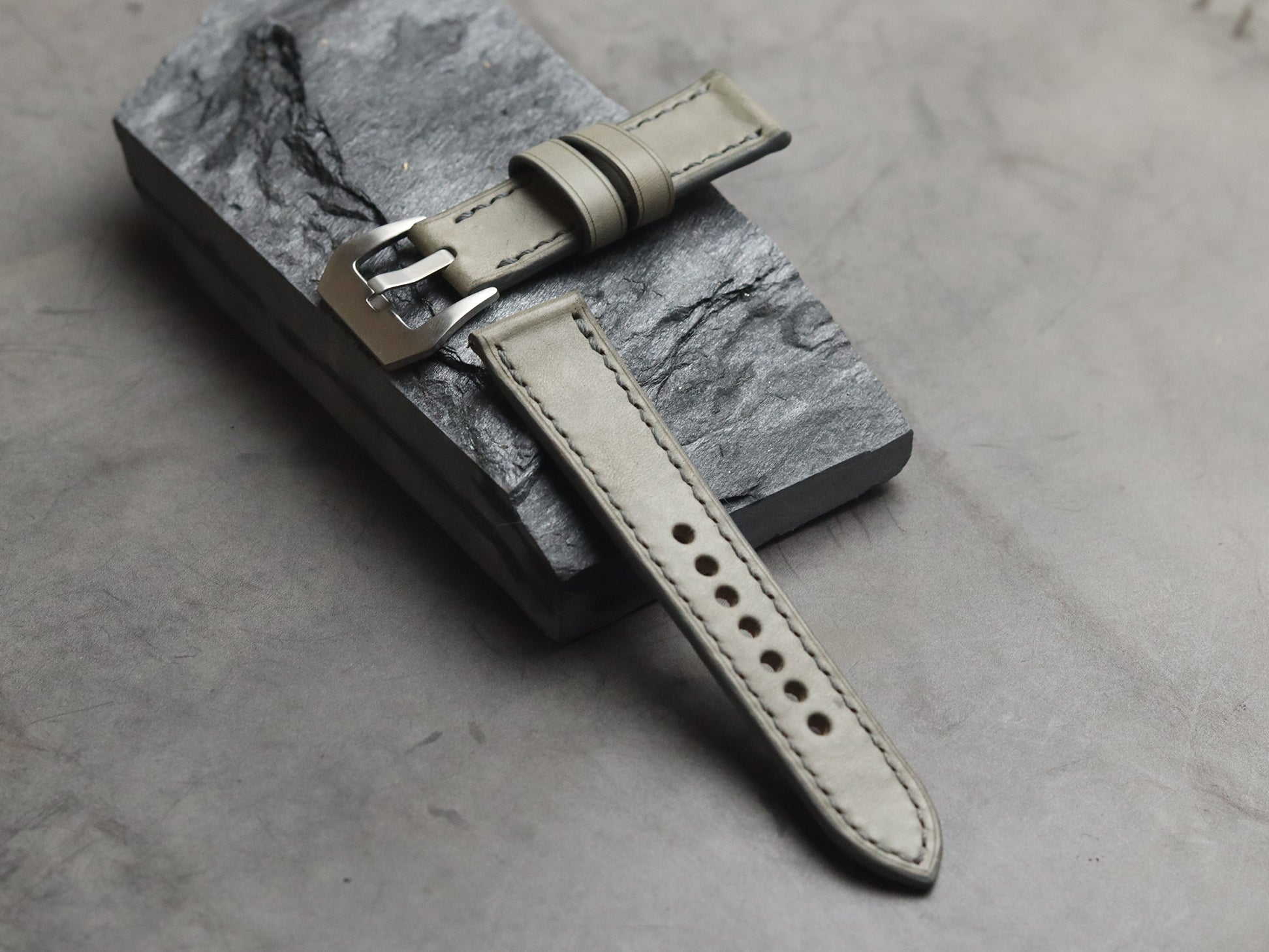 PASTEL GREY FULL STITCHED
