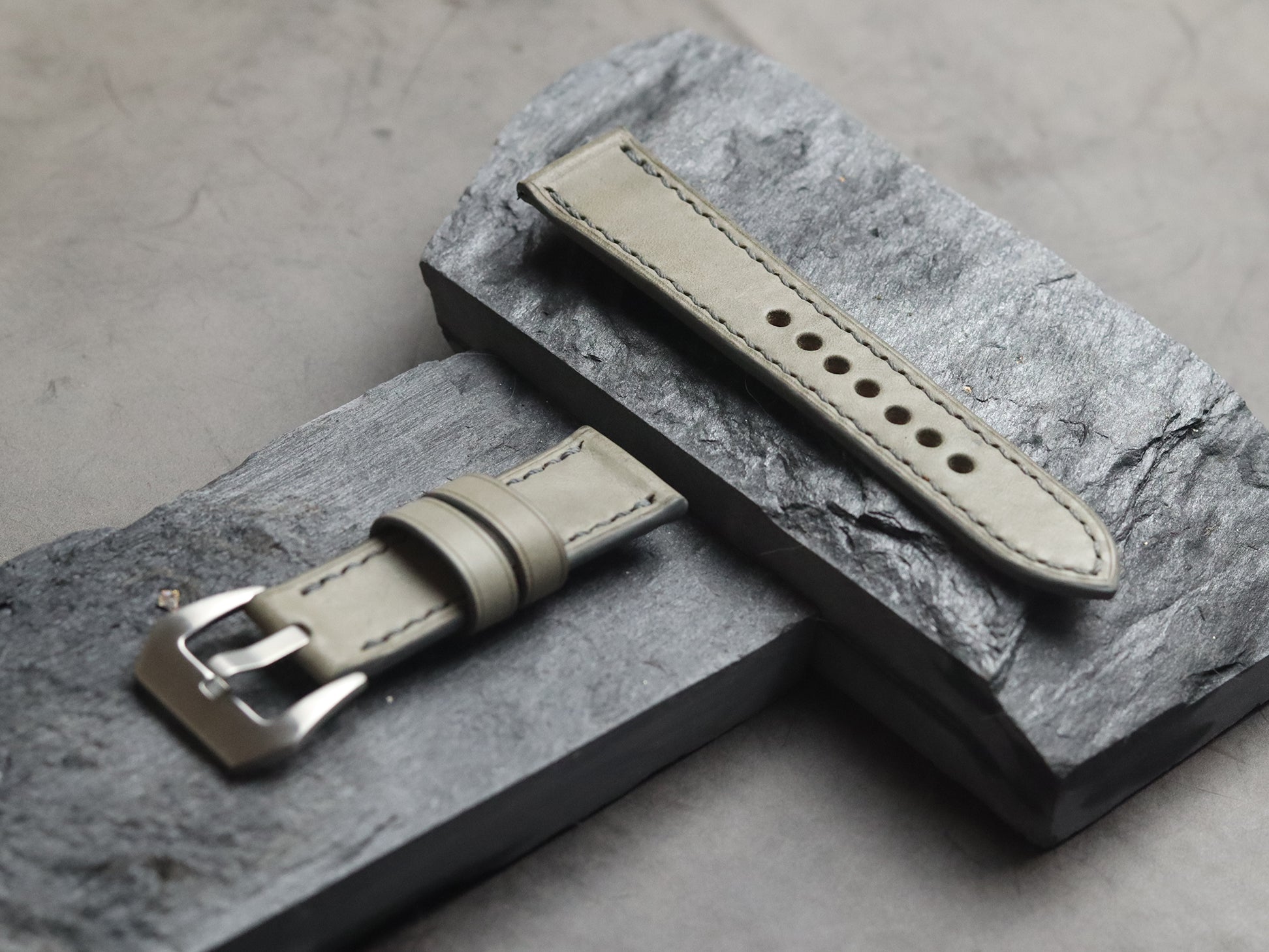 PASTEL GREY FULL STITCHED