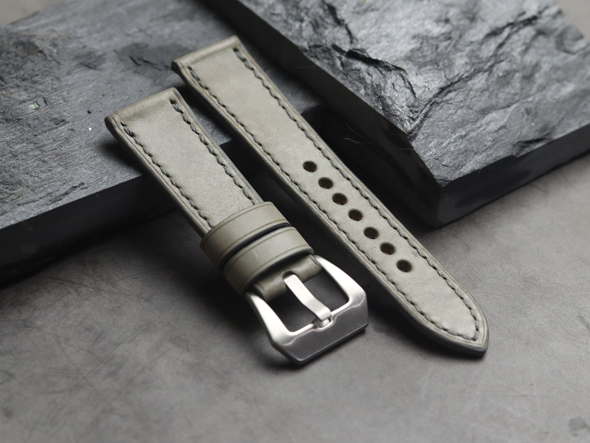PASTEL GREY FULL STITCHED