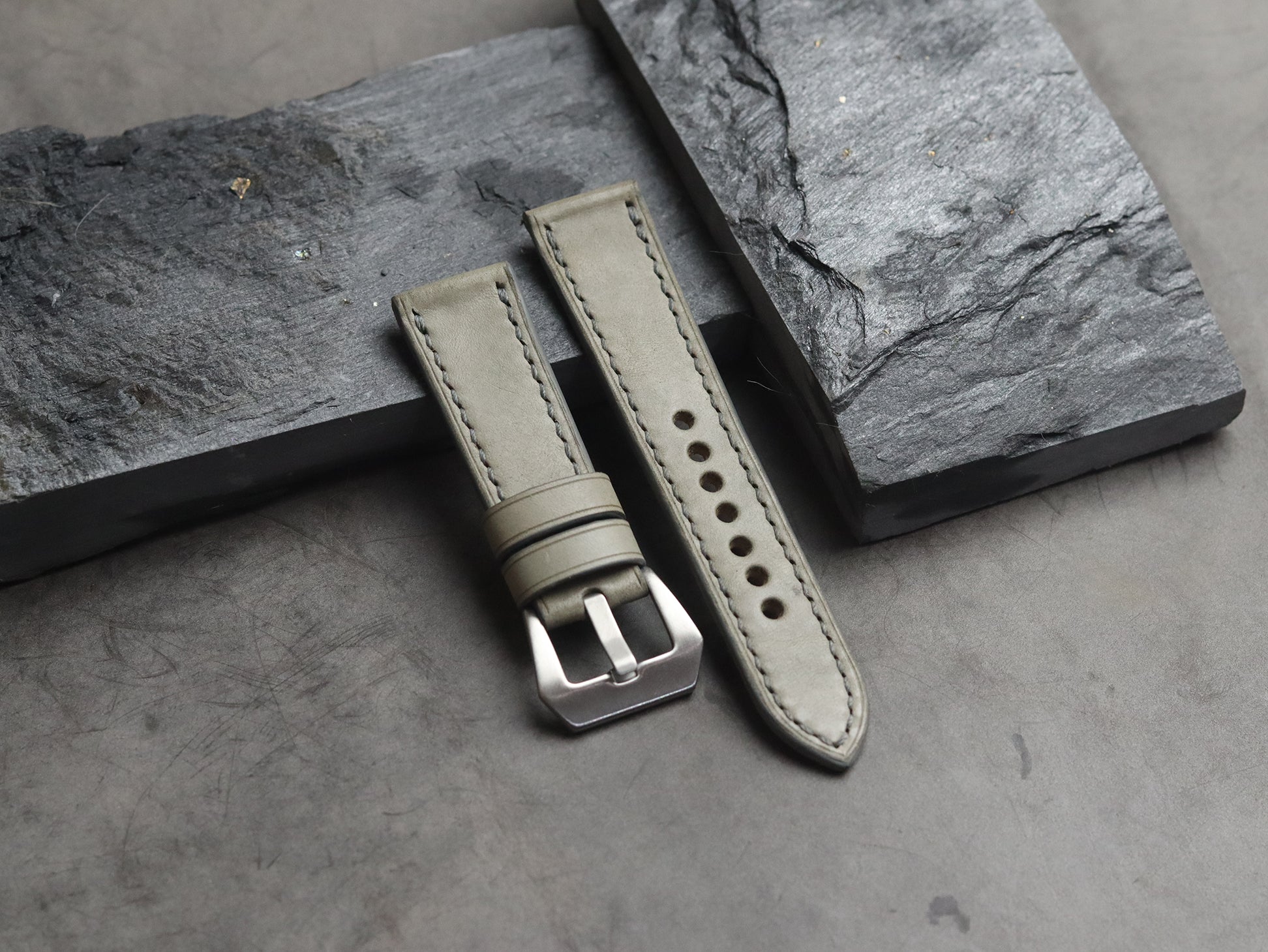 PASTEL GREY FULL STITCHED