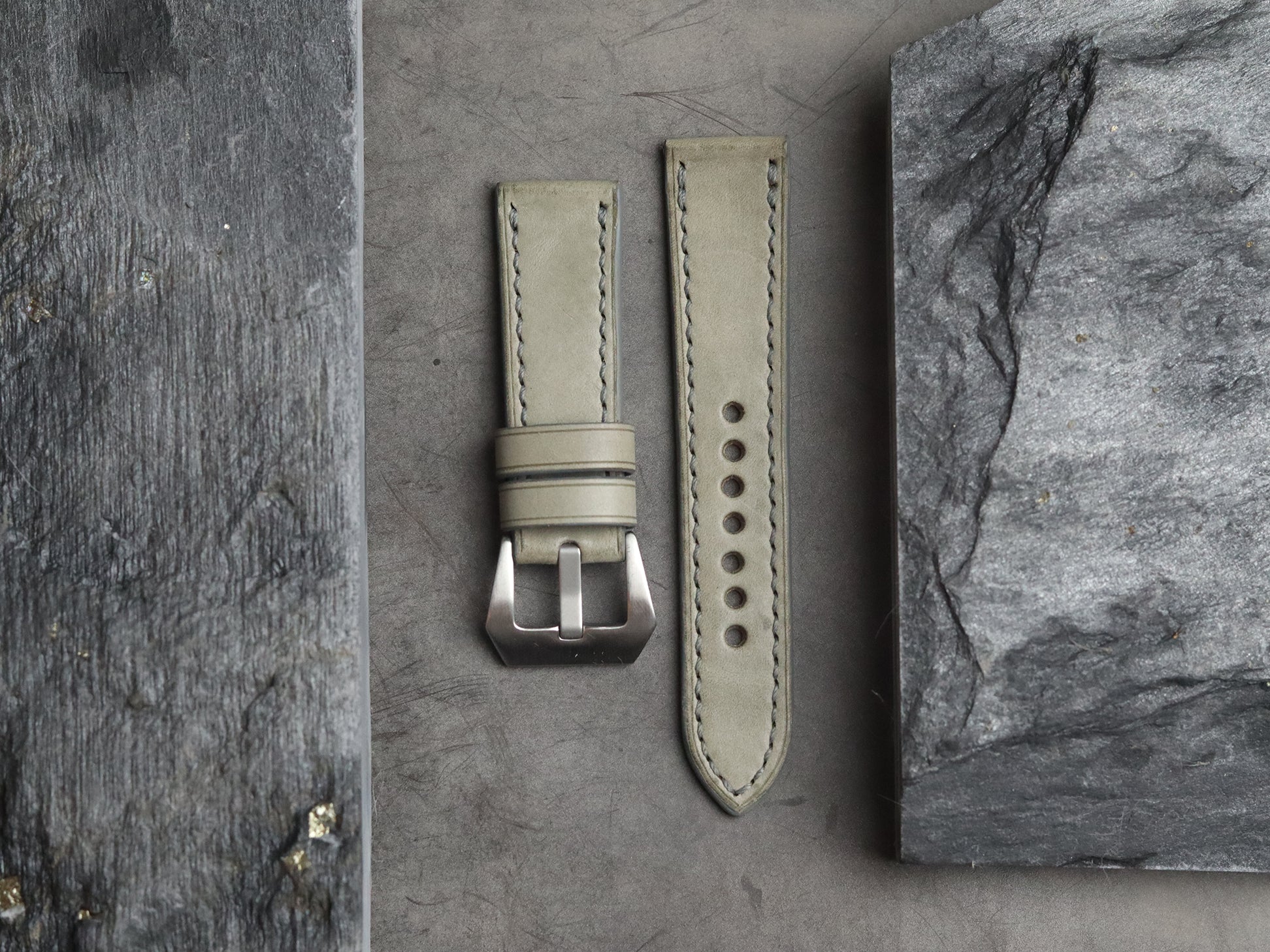 PASTEL GREY FULL STITCHED