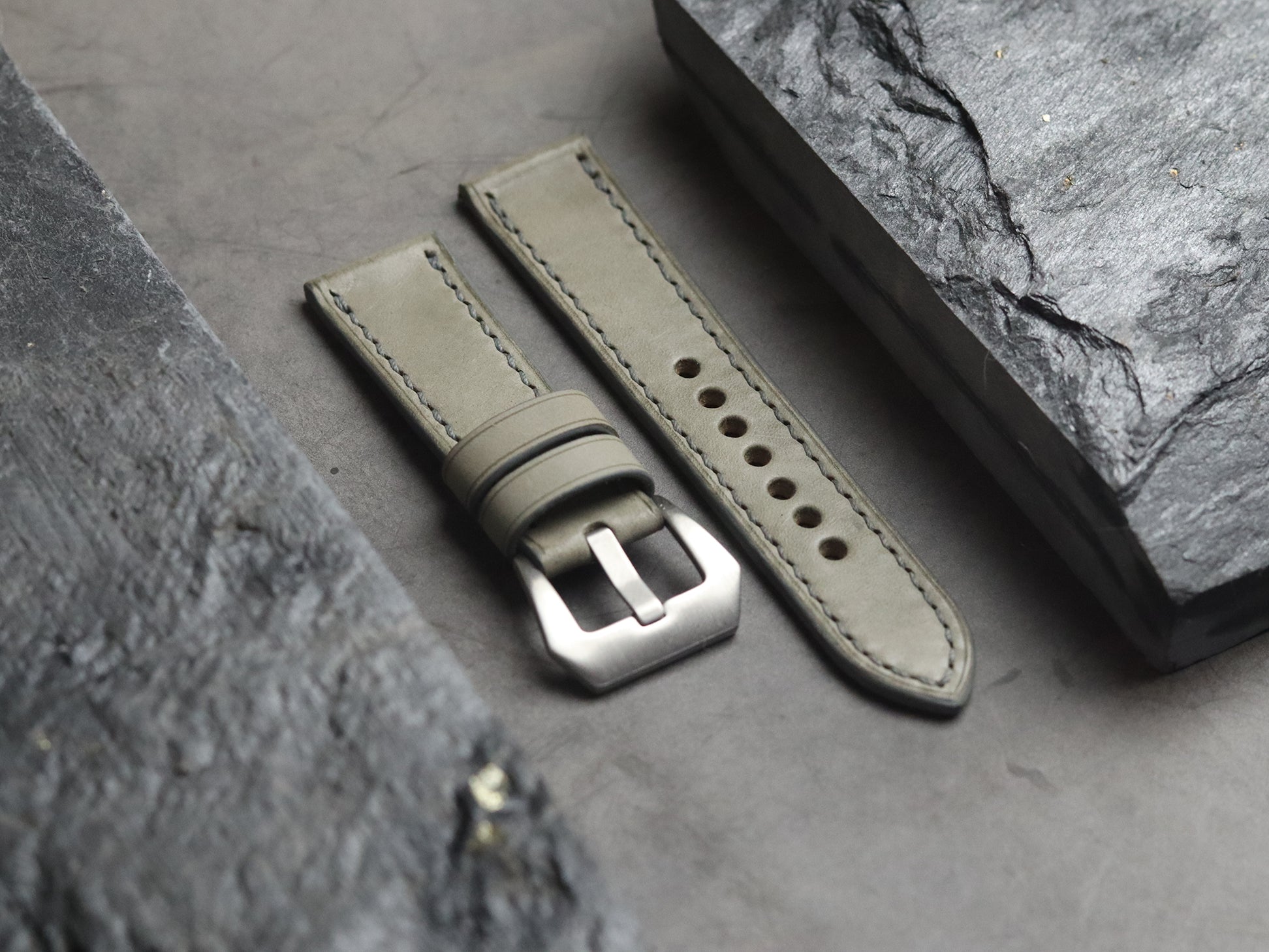 PASTEL GREY FULL STITCHED