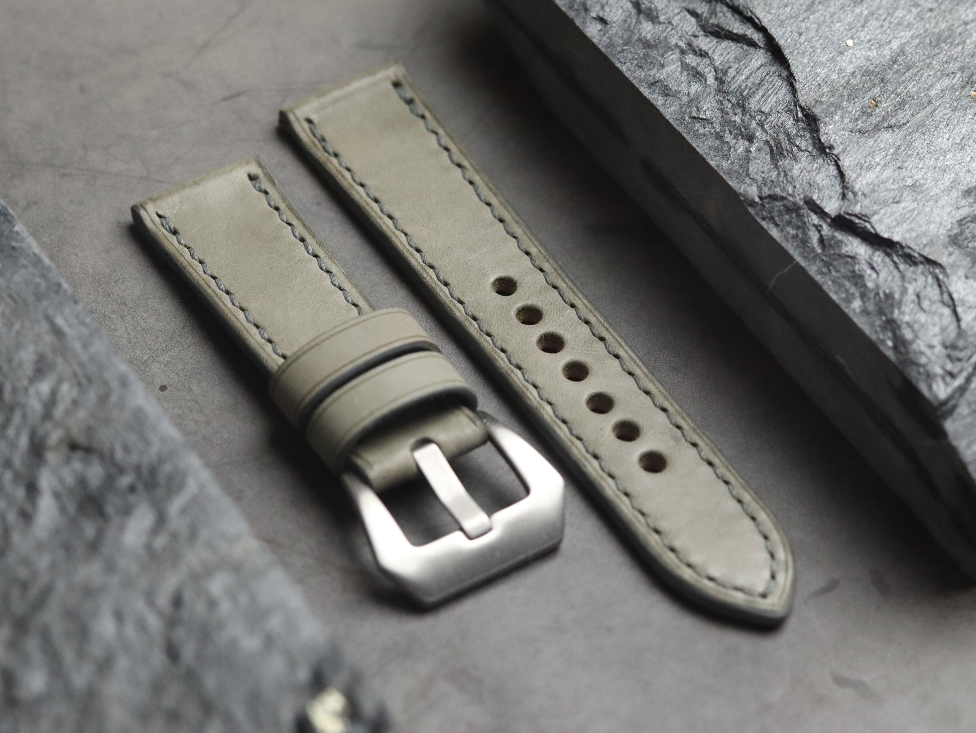 PASTEL GREY FULL STITCHED