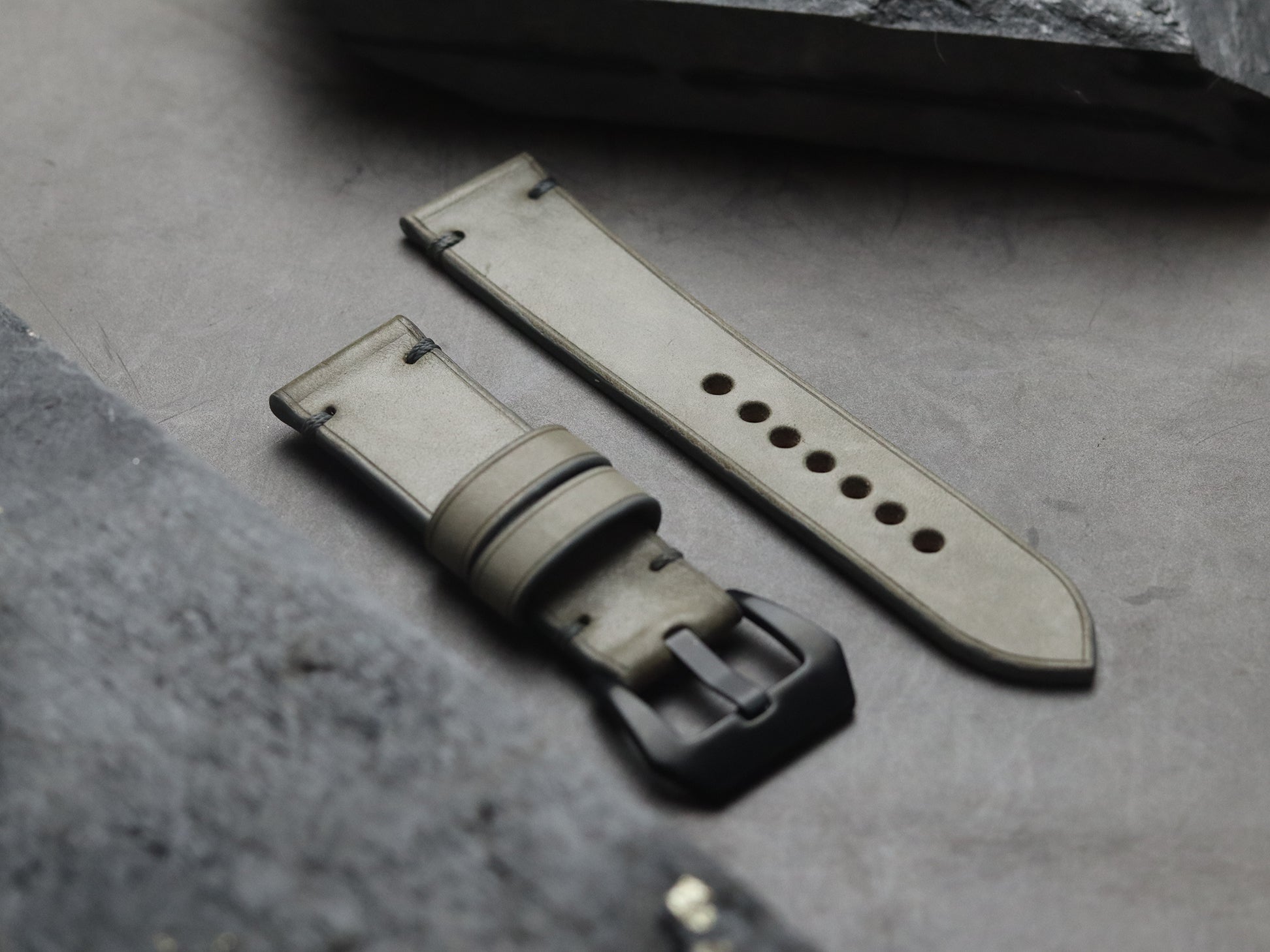 PASTEL GREY MINIMAL STITCHED