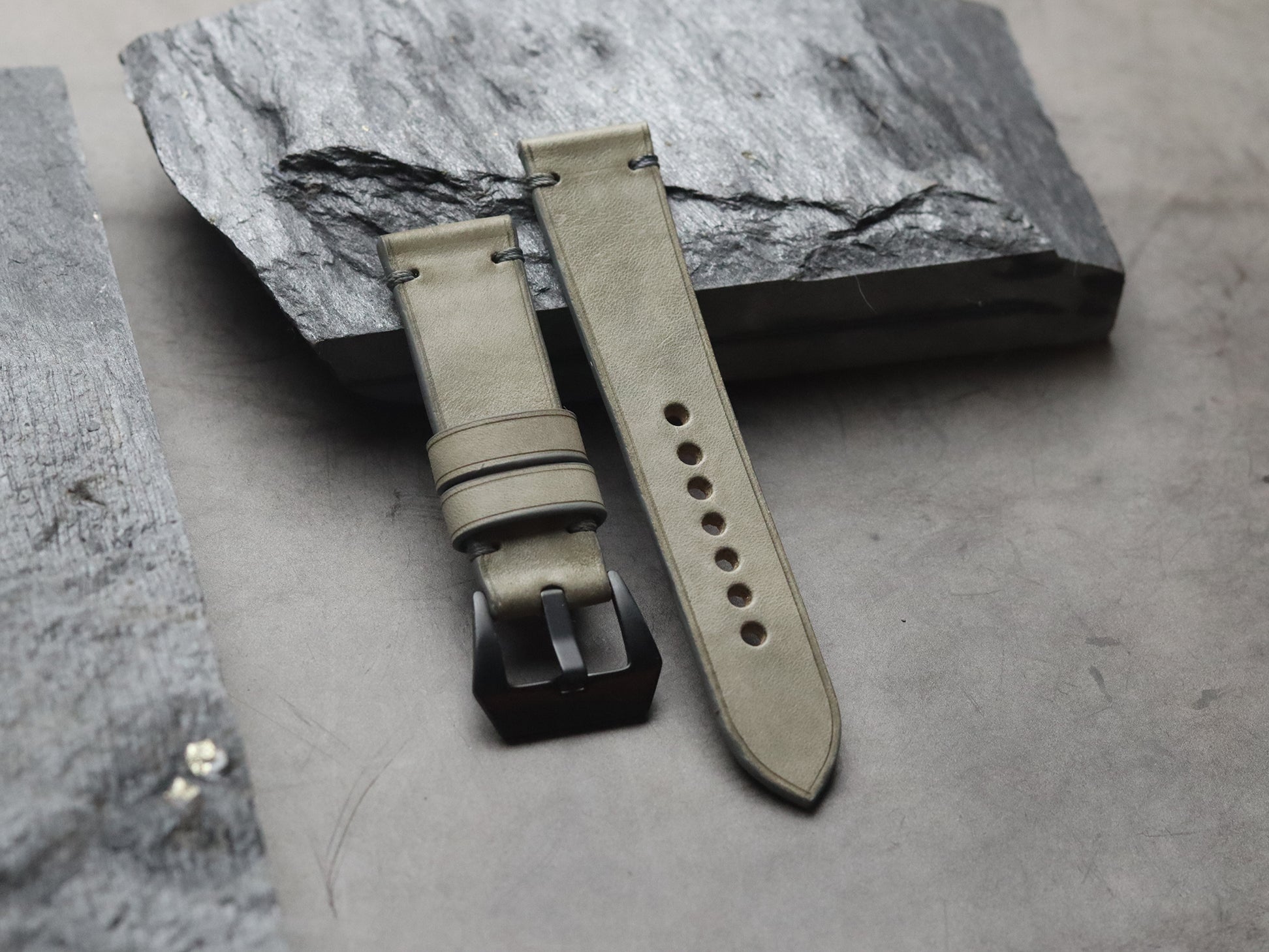 PASTEL GREY MINIMAL STITCHED