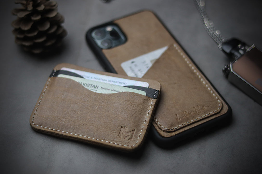 LIMESTONE BROWN WALLET PHONE CASE