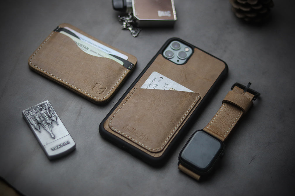 LIMESTONE BROWN WALLET PHONE CASE