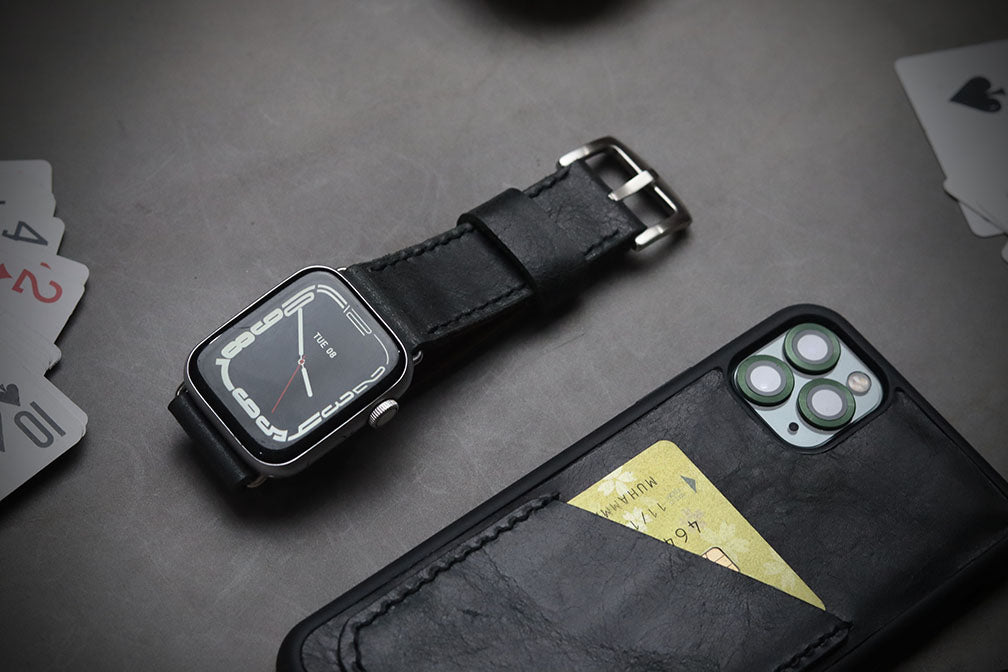 MATTE STONE BLACK FULL STITCHED (BLACK THREAD)