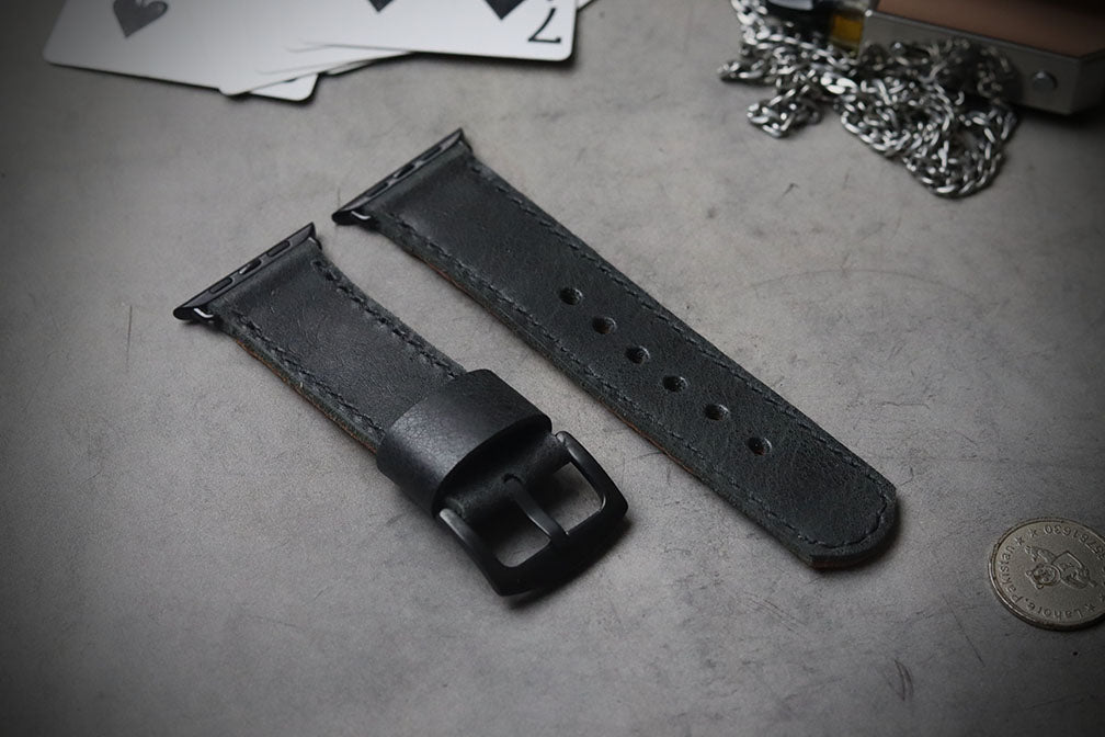 MATTE STONE BLACK FULL STITCHED (BLACK THREAD)