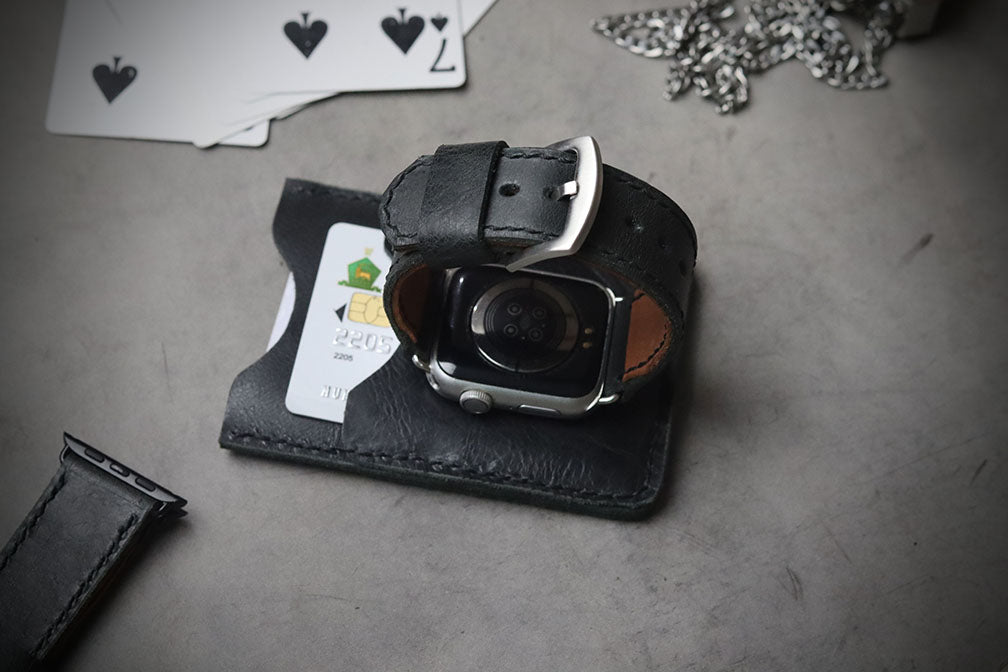MATTE STONE BLACK FULL STITCHED (BLACK THREAD)