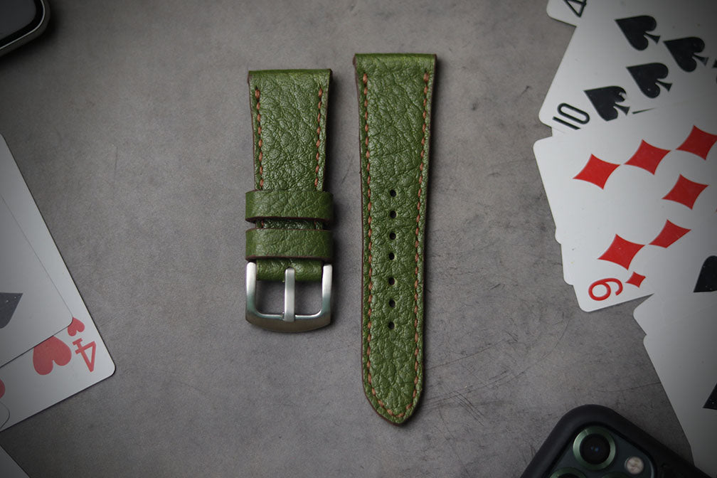 FOREST GREEN FULL STITCHED (BROWN ACCENT)