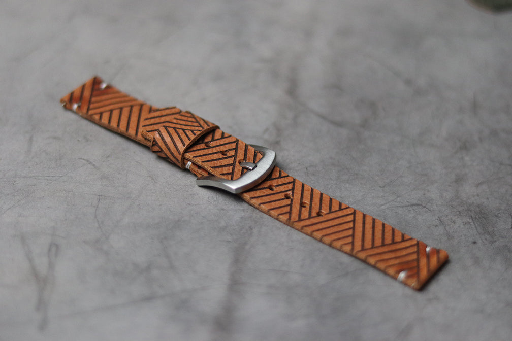 "E1" ENGRAVED STRAPS - CARROT ORANGE