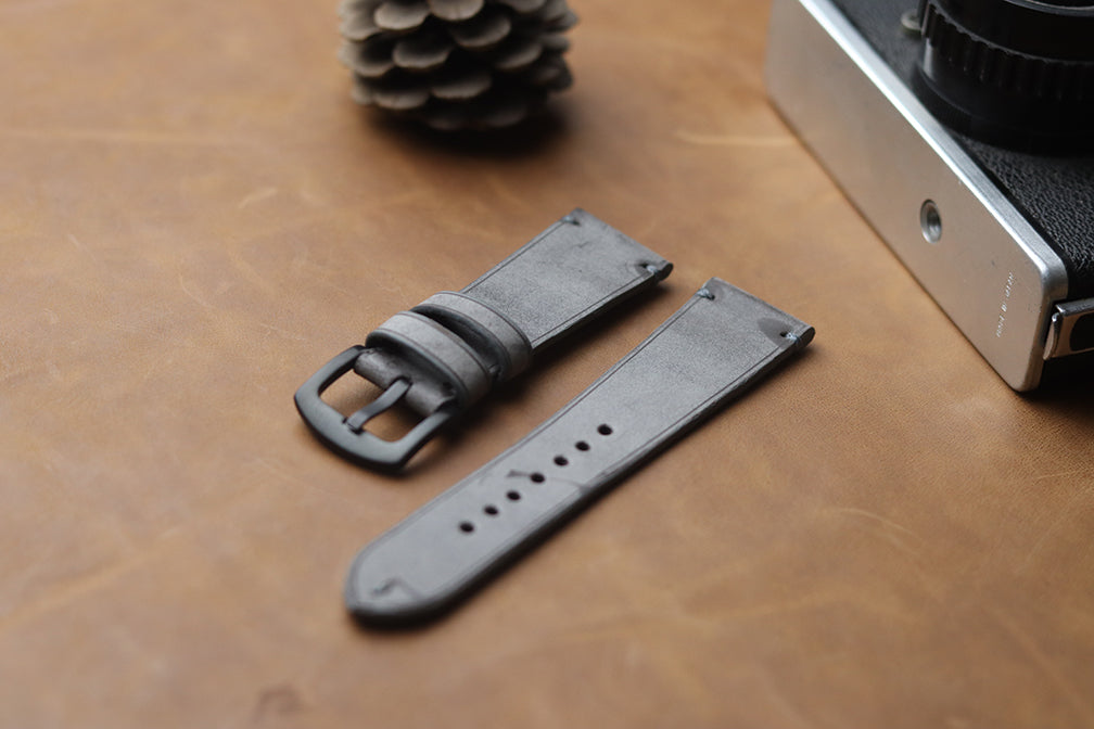 PEWTER GREY MINIMAL STITCHED