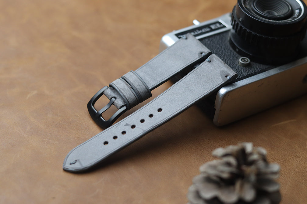 PEWTER GREY MINIMAL STITCHED