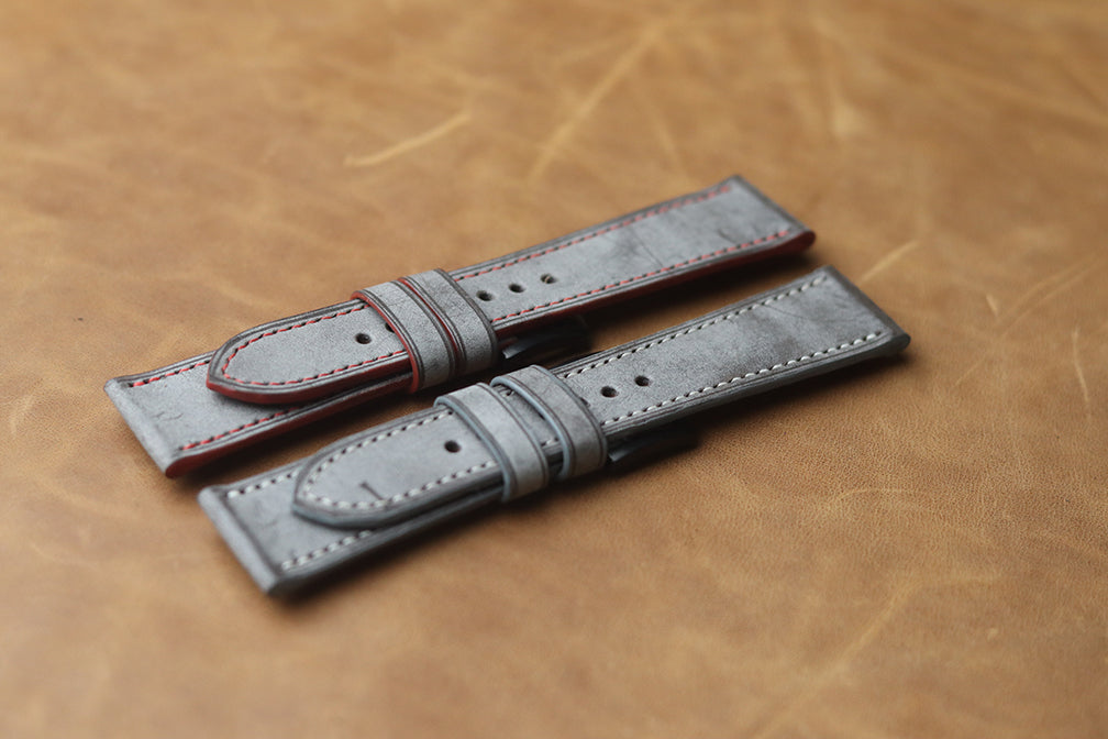 PEWTER GREY FULL STITCHED (WHITE THREAD)