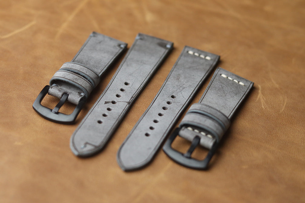 PEWTER GREY PARALLEL STITCHED