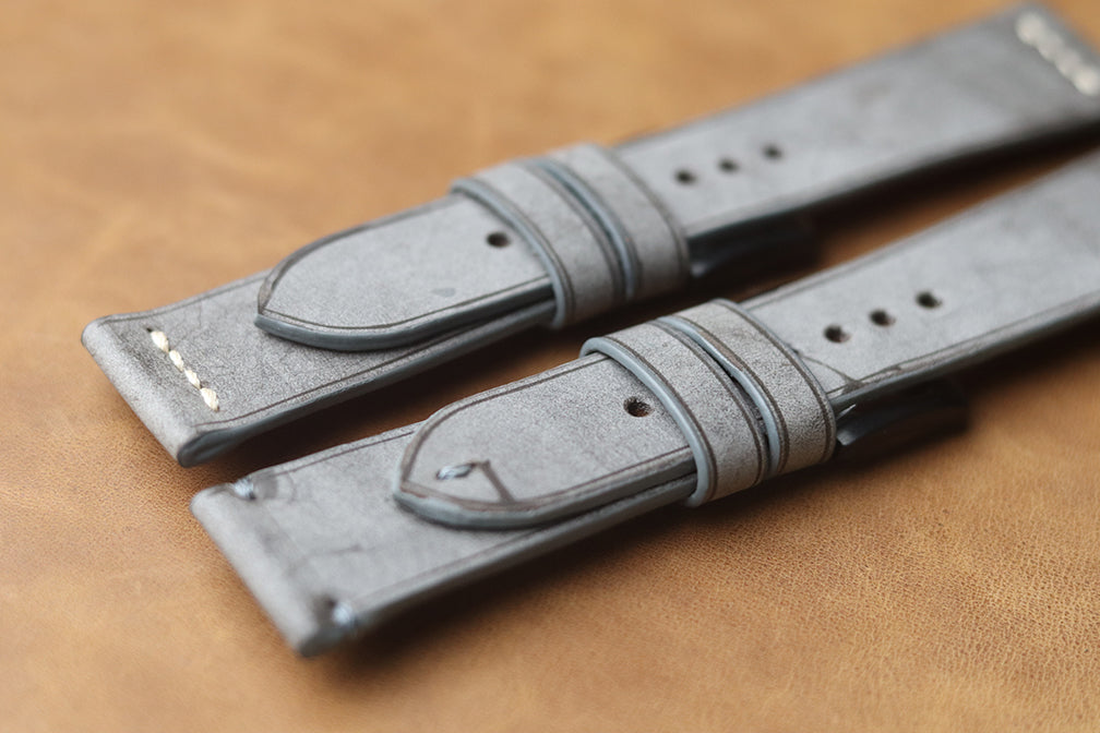 PEWTER GREY MINIMAL STITCHED