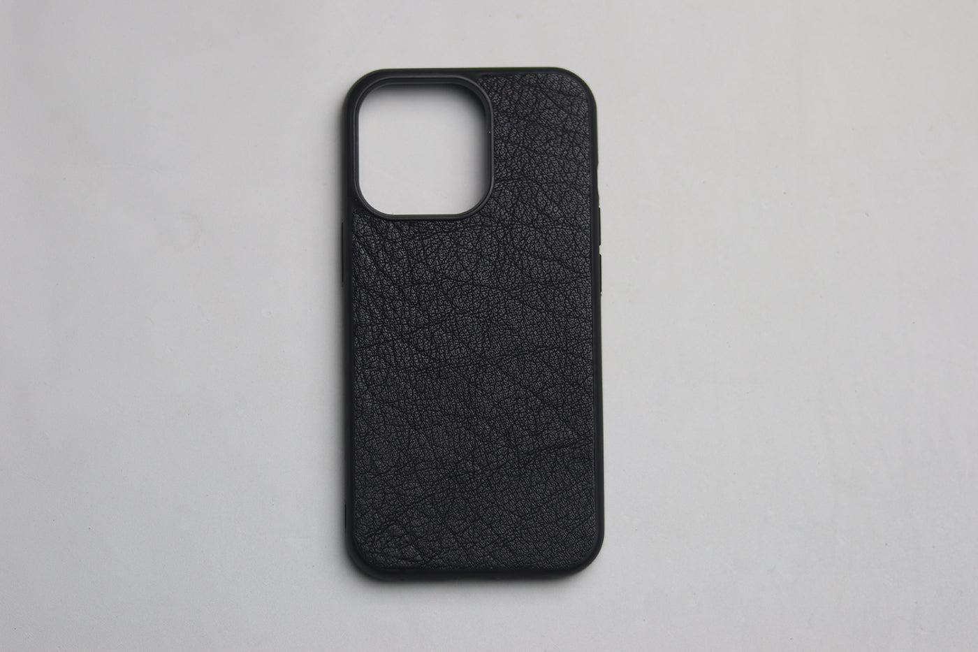 ITALIAN CHEVRE BLACK SIMPLE PHONE CASE
