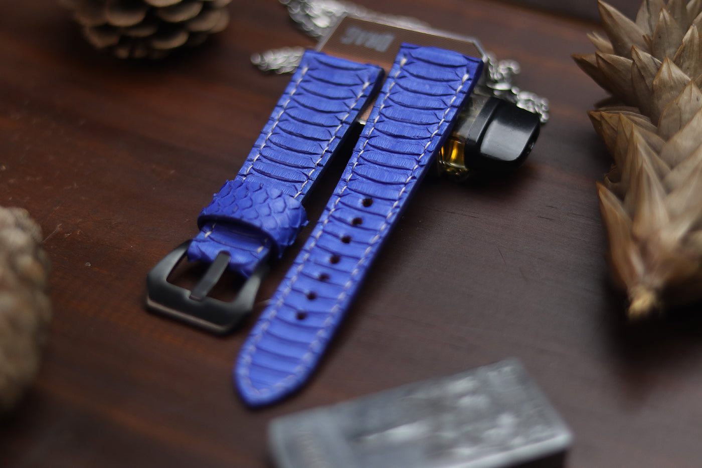 LAPIS BLUE SNAKE SKIN FULL STITCHED (CENTER SCALE)
