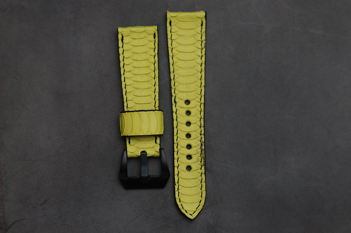 LEMON YELLOW SNAKE SKIN FULL STITCHED (CENTER SCALE)