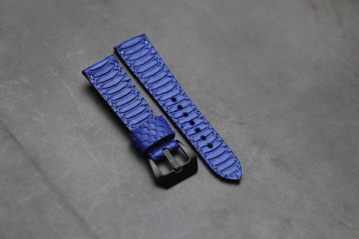 LAPIS BLUE SNAKE SKIN FULL STITCHED (CENTER SCALE)