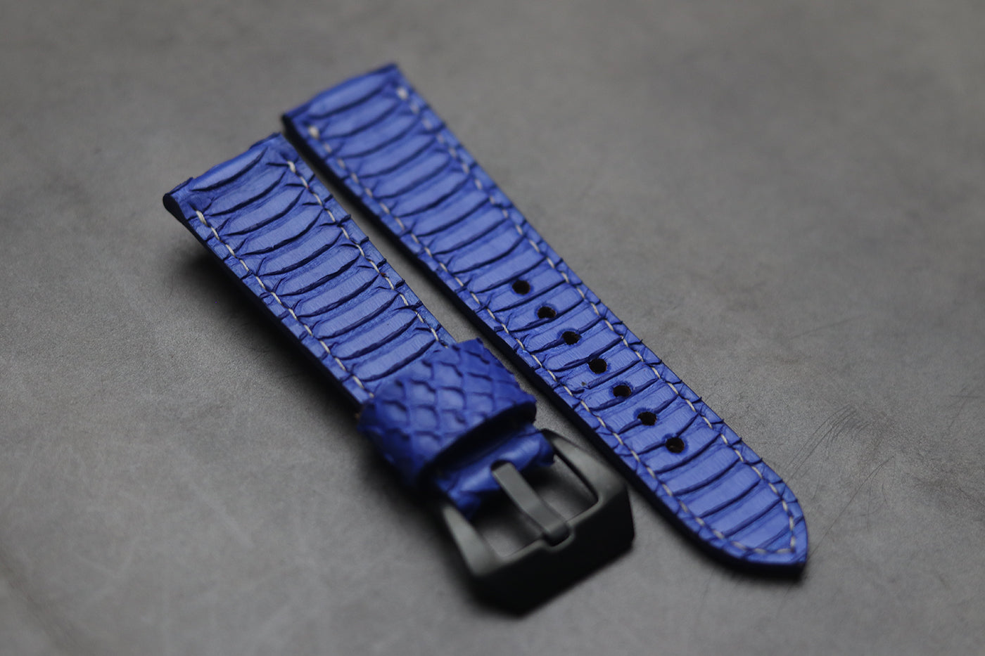 LAPIS BLUE SNAKE SKIN FULL STITCHED (CENTER SCALE)