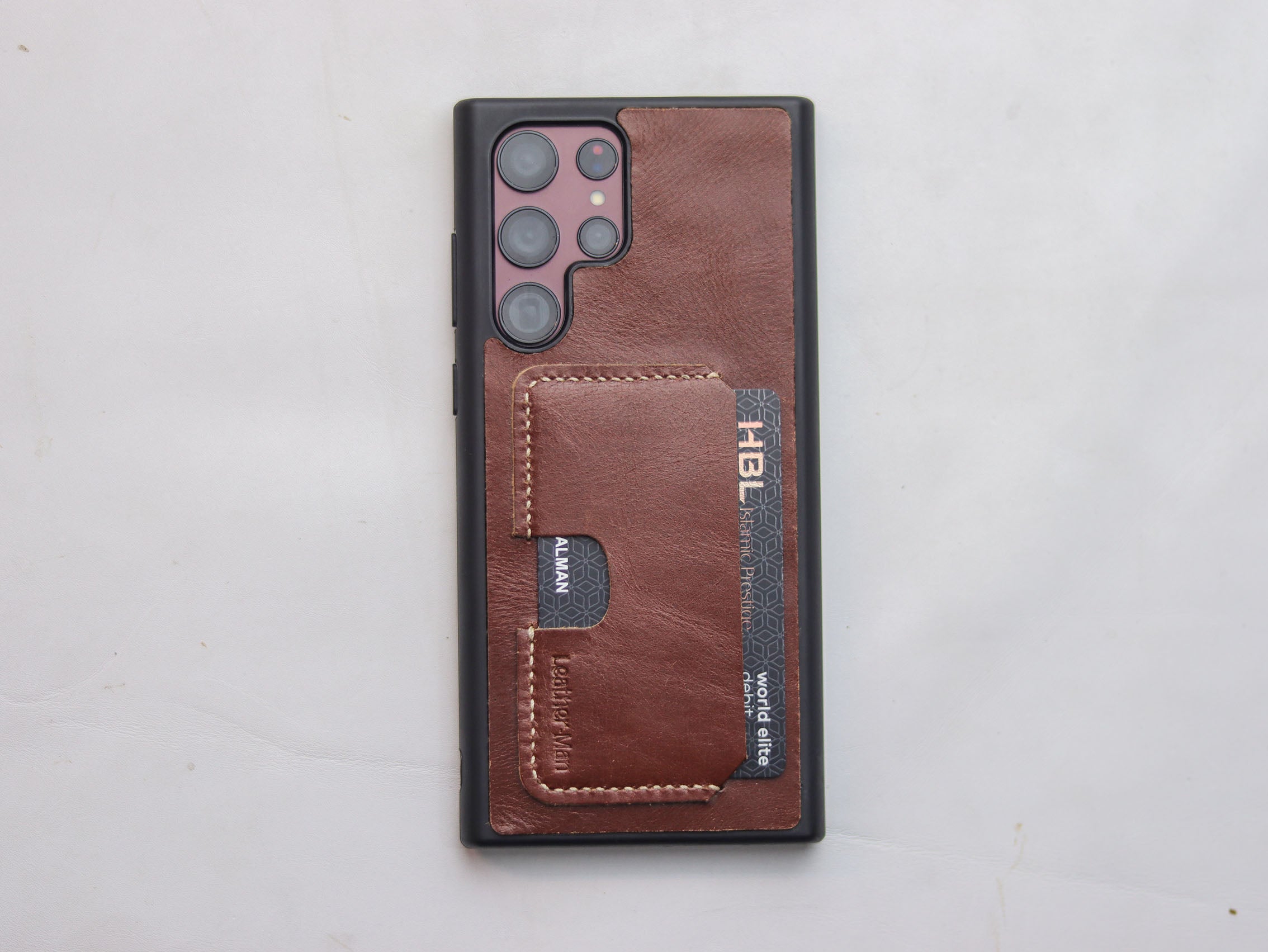 WHISKY BROWN LEATHER WALLET PHONE CASE