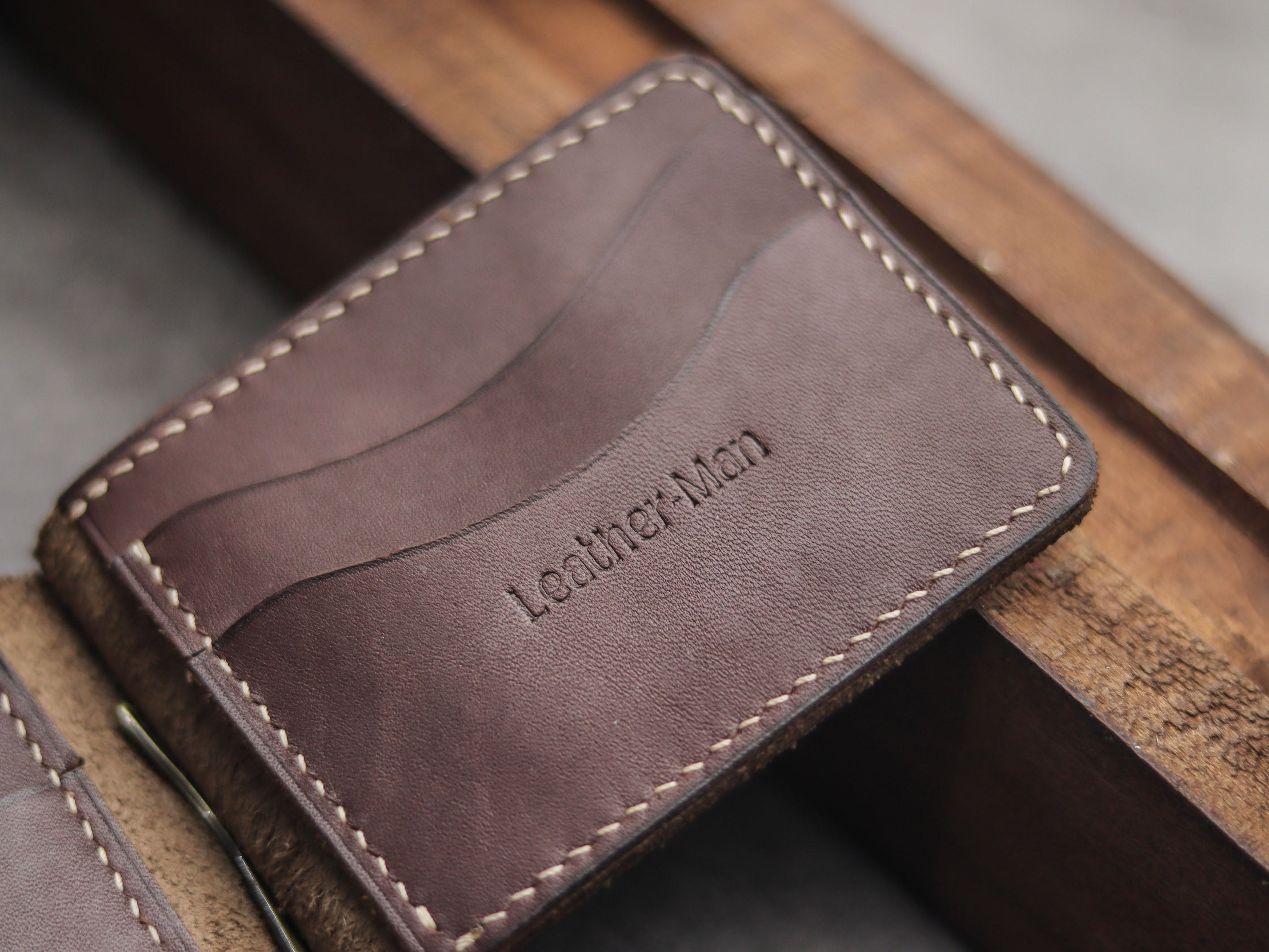 HASPER - CLIPPER WALLET CHESTNUT BROWN LEATHER