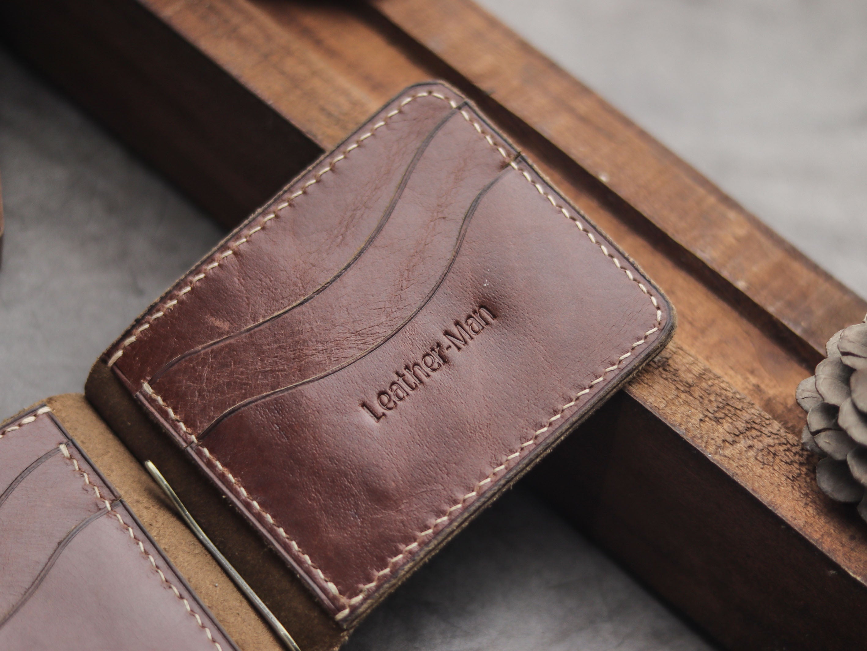 HASPER - CLIPPER WALLET WHISKY BROWN LEATHER