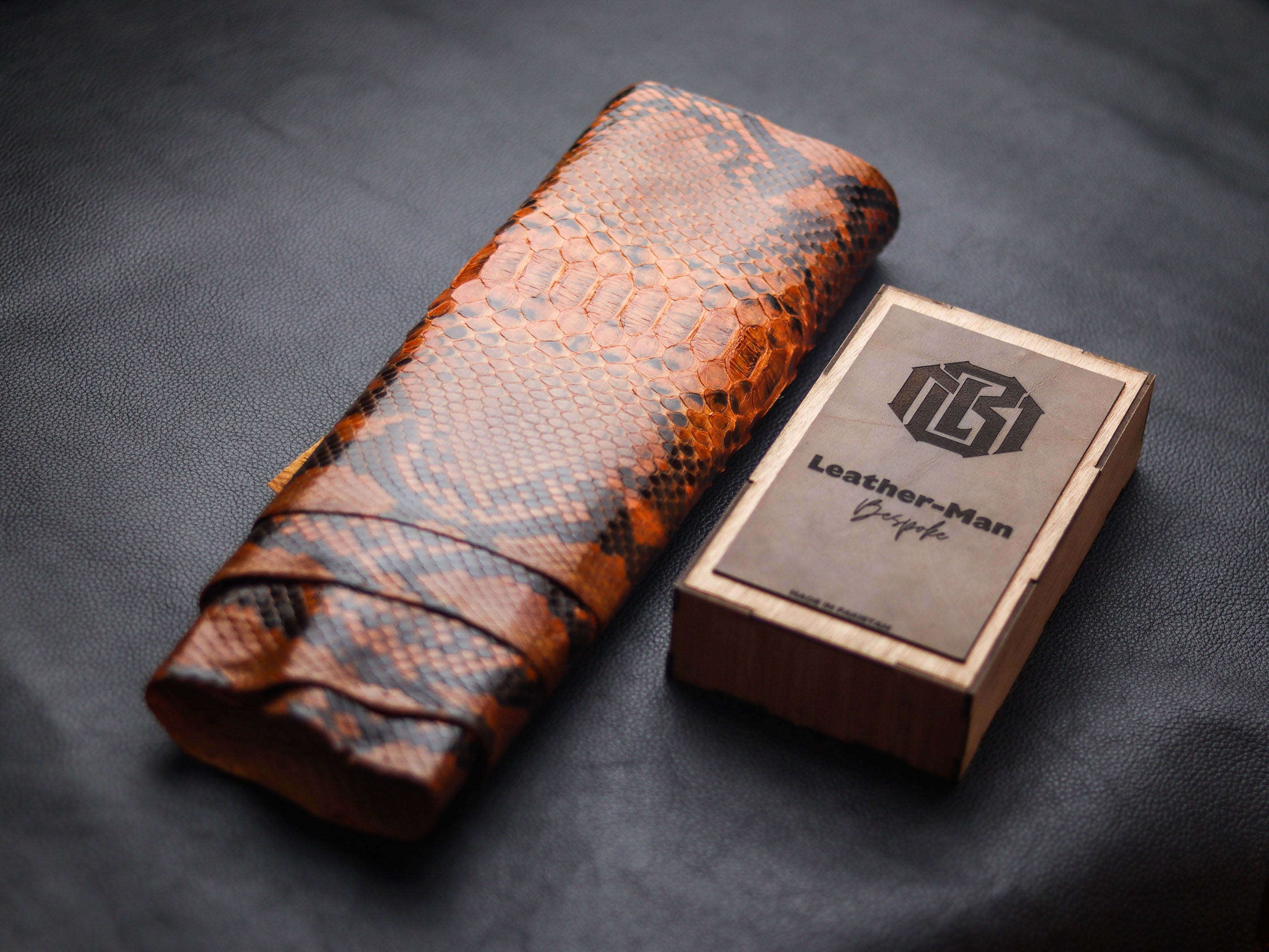 ARTEMUS - BIFOLD WALLET COPPER BROWN PYTHON SKIN