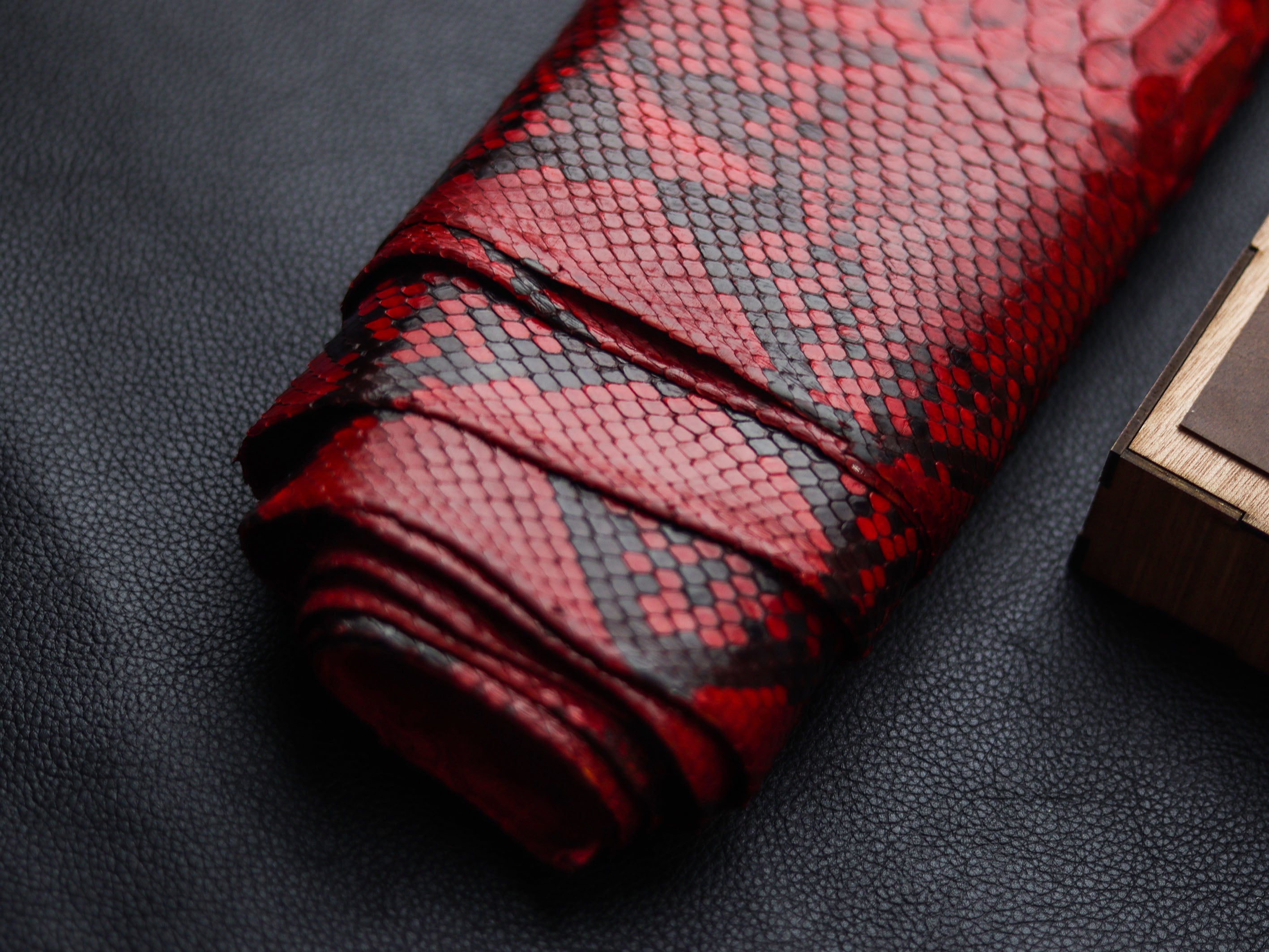 VENETIAN RED PYTHON SKIN PHONE CASE (CENTER SCALES)