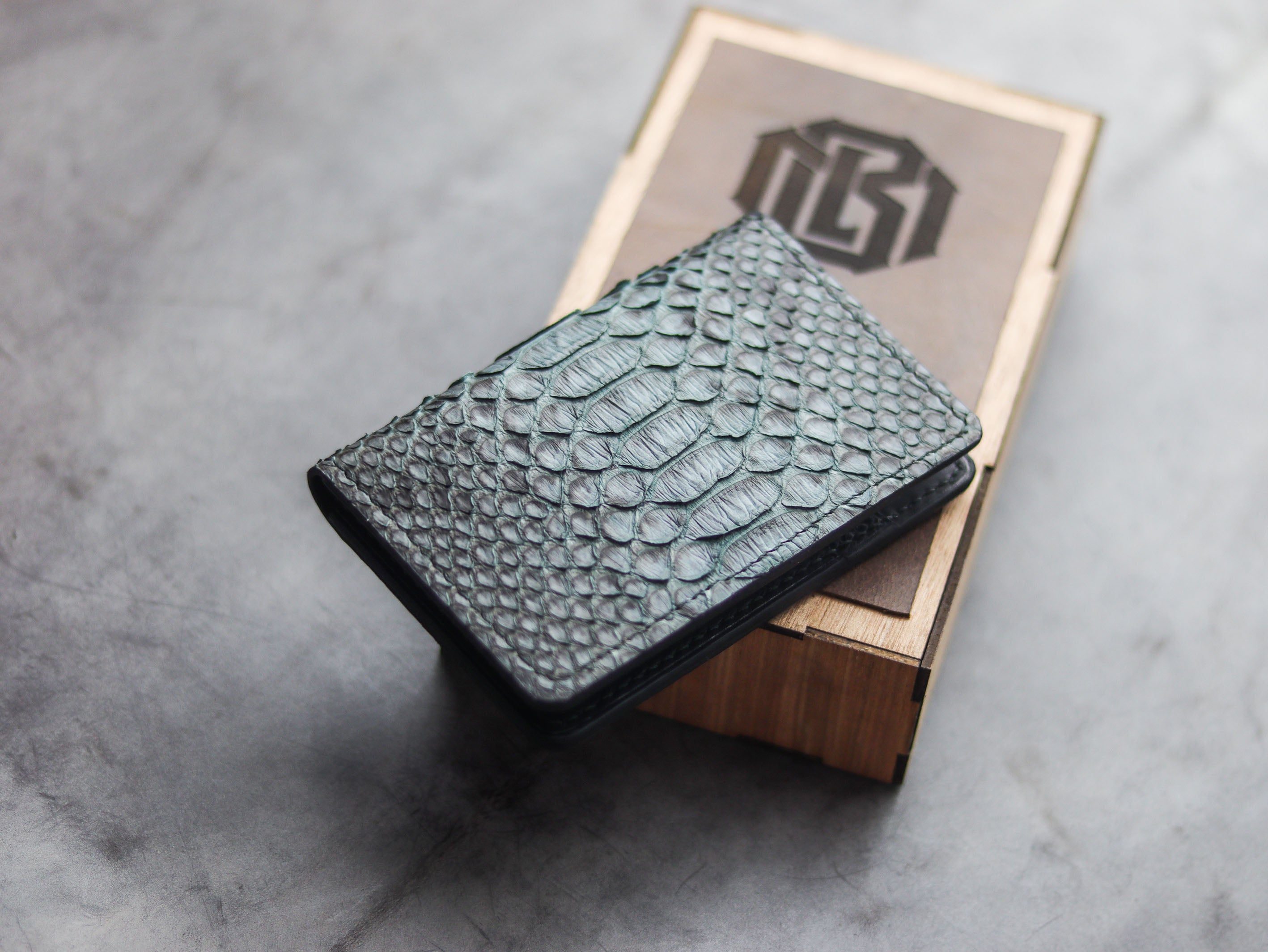 Luxury Hand-Crafted Exotic Python Skin Wallets - Leather-Man
