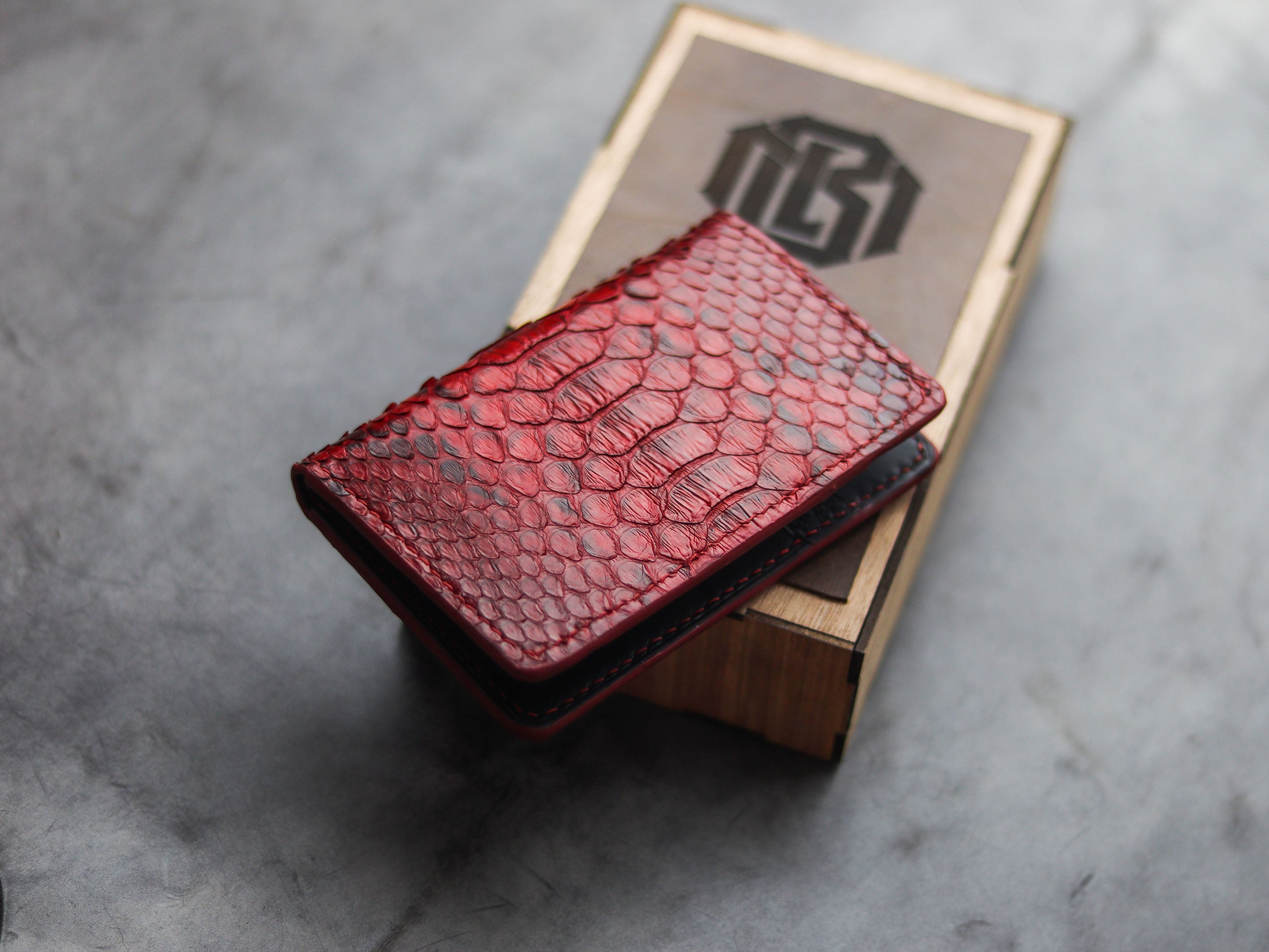 Luxury Hand-Crafted Exotic Python Skin Wallets - Leather-Man
