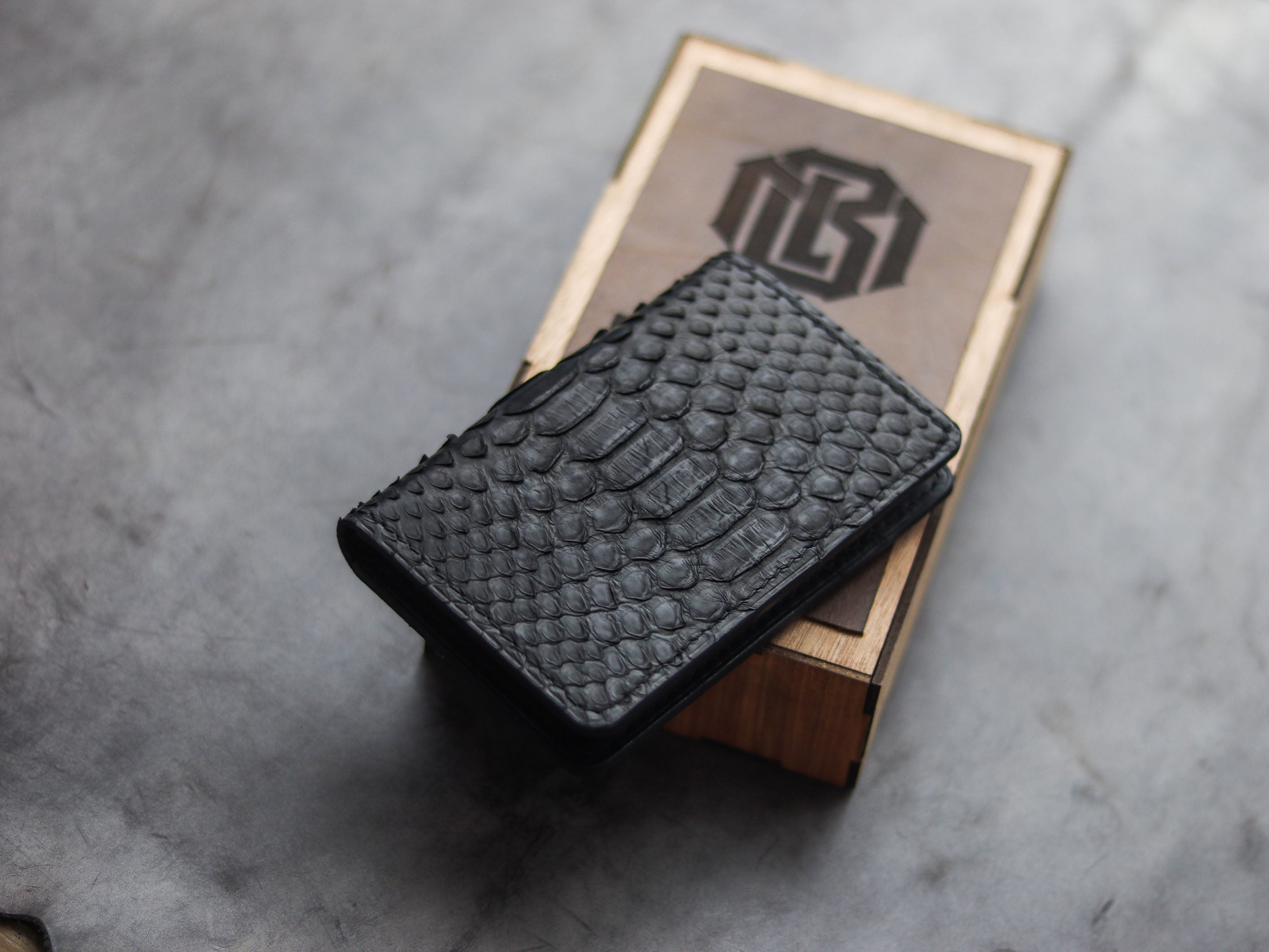Luxury Hand-Crafted Exotic Python Skin Wallets - Leather-Man