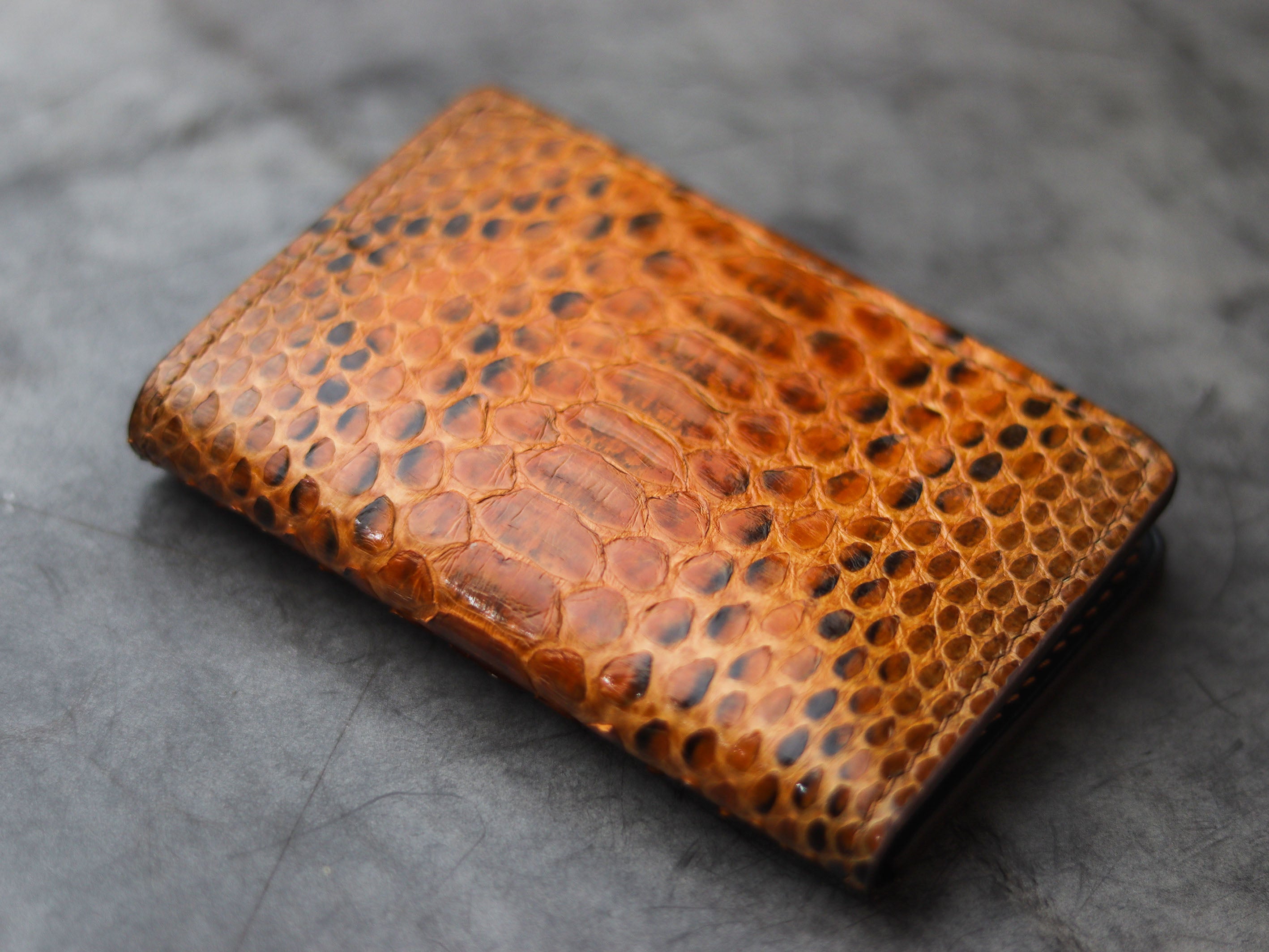 ARTEMUS - BIFOLD WALLET COPPER BROWN PYTHON SKIN