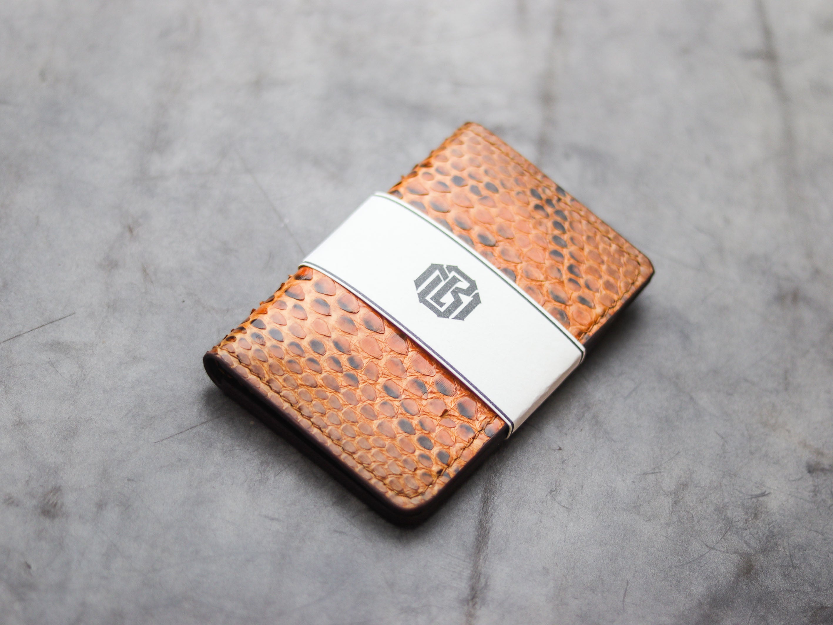 ARTEMUS - BIFOLD WALLET COPPER BROWN PYTHON SKIN