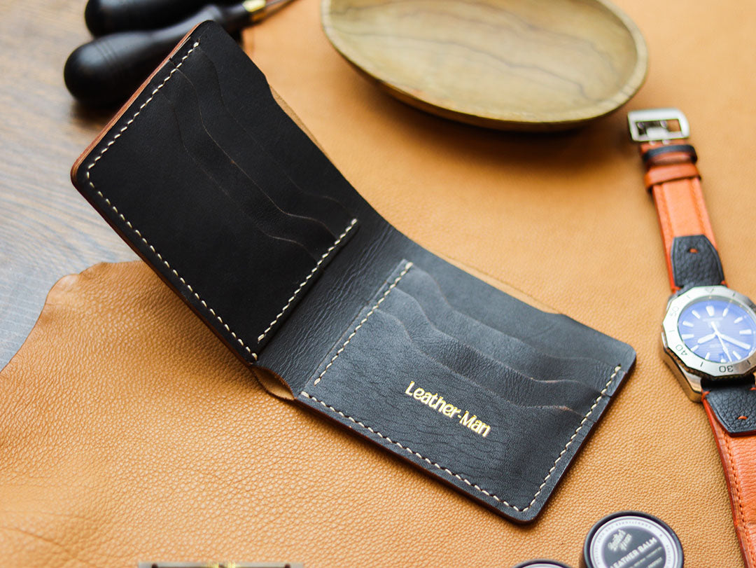 MAXIMUS - HORWEEN BLACK VEG TAN LEATHER