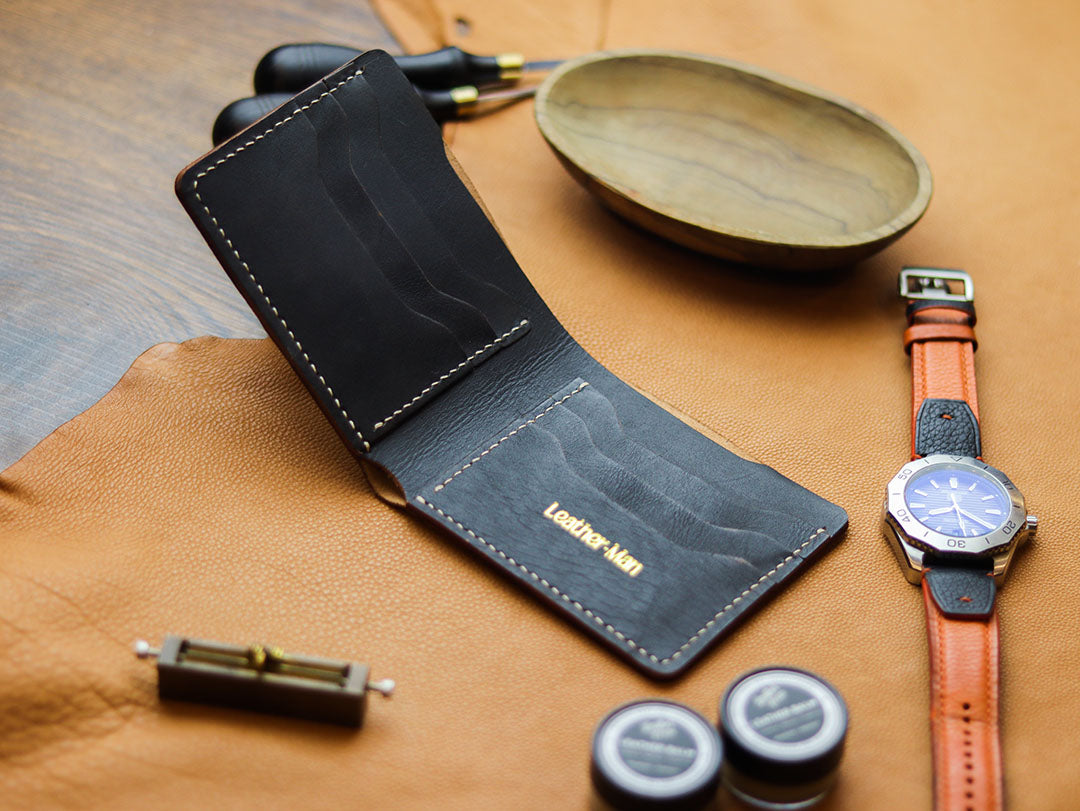 MAXIMUS - HORWEEN BLACK VEG TAN LEATHER