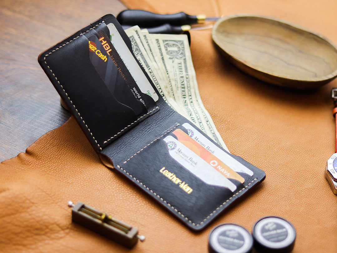 MAXIMUS - HORWEEN BLACK VEG TAN LEATHER
