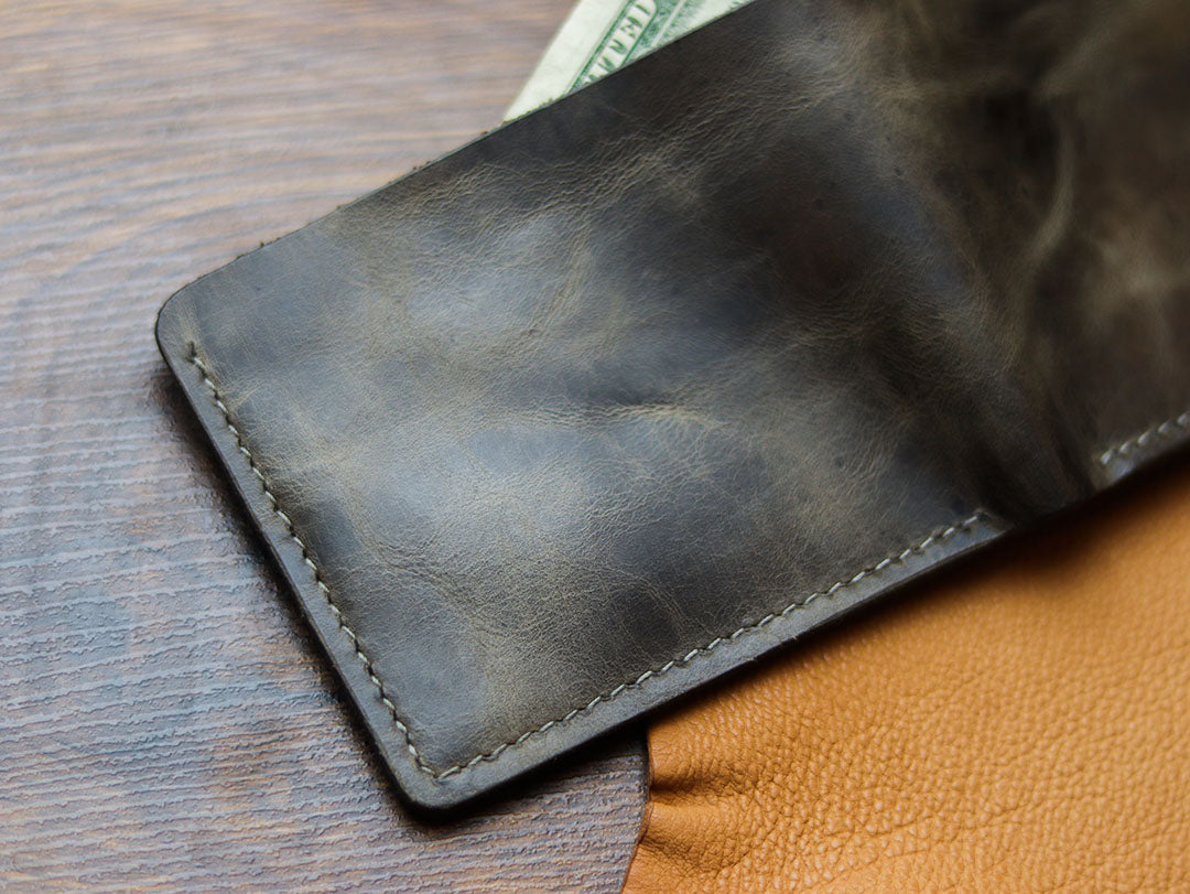 MAXIMUS - MIDNIGHT GRAY WAX PULL UP LEATHER