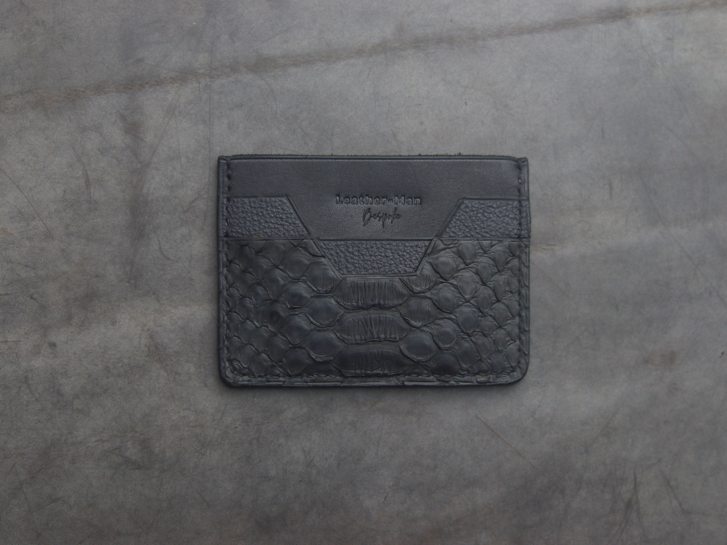 AUGUSTUS - MINIMAL WALLET RAVEN BLACK PYTHON SKIN