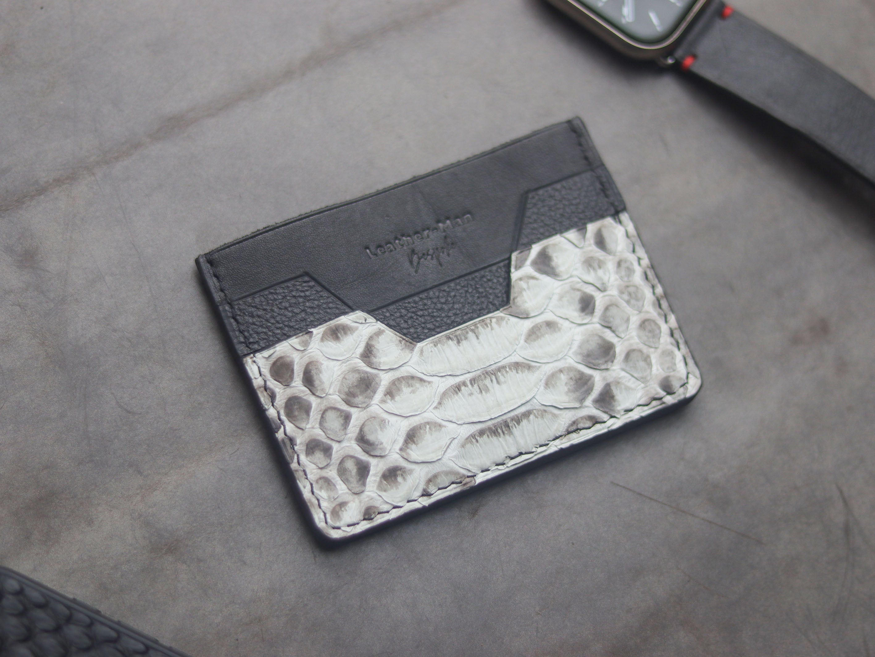 AUGUSTUS - MINIMAL WALLET NATURAL PYTHON SKIN