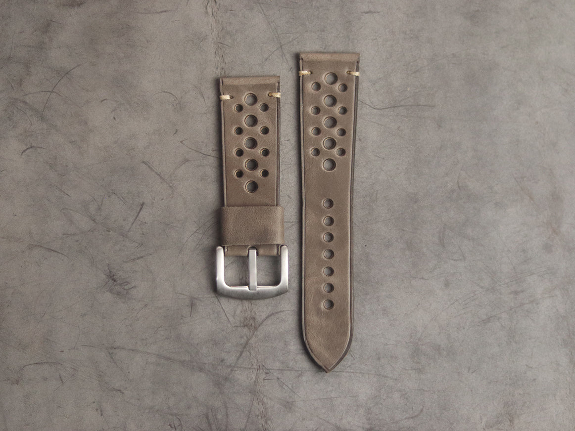 CHARCOAL GREY RALLY HAND-CRAFTED LEATHER WATCH STRAPS