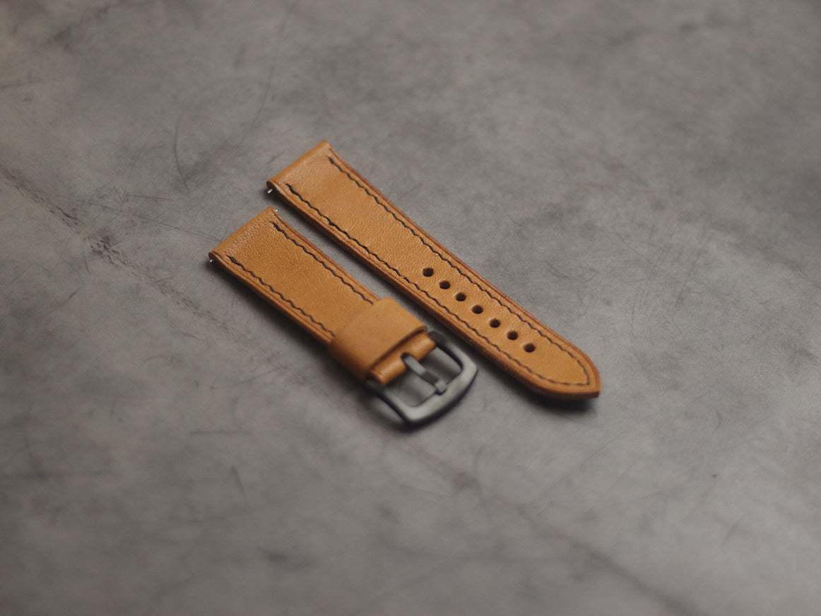 MUSTARD FULL STITCHED HAND-CRAFTED LEATHER WATCH STRAPS