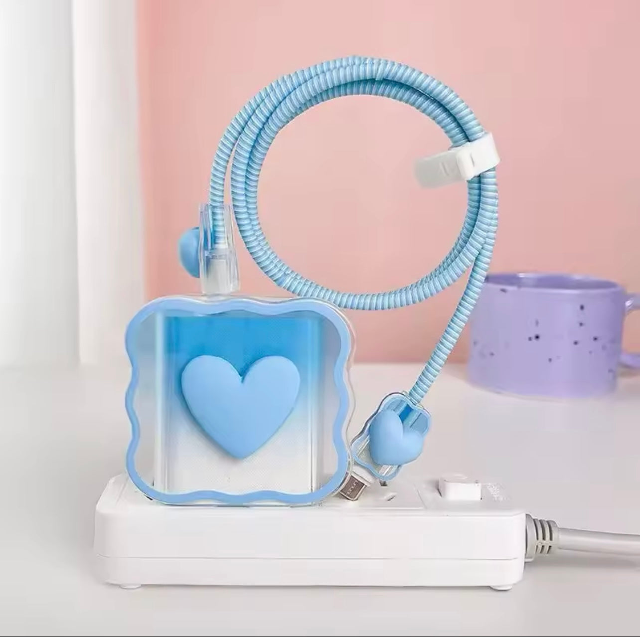 Blue Heart Charger Case-Grip