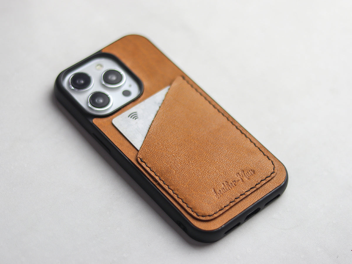 MUSTARD LEATHER  WALLET PHONE CASE