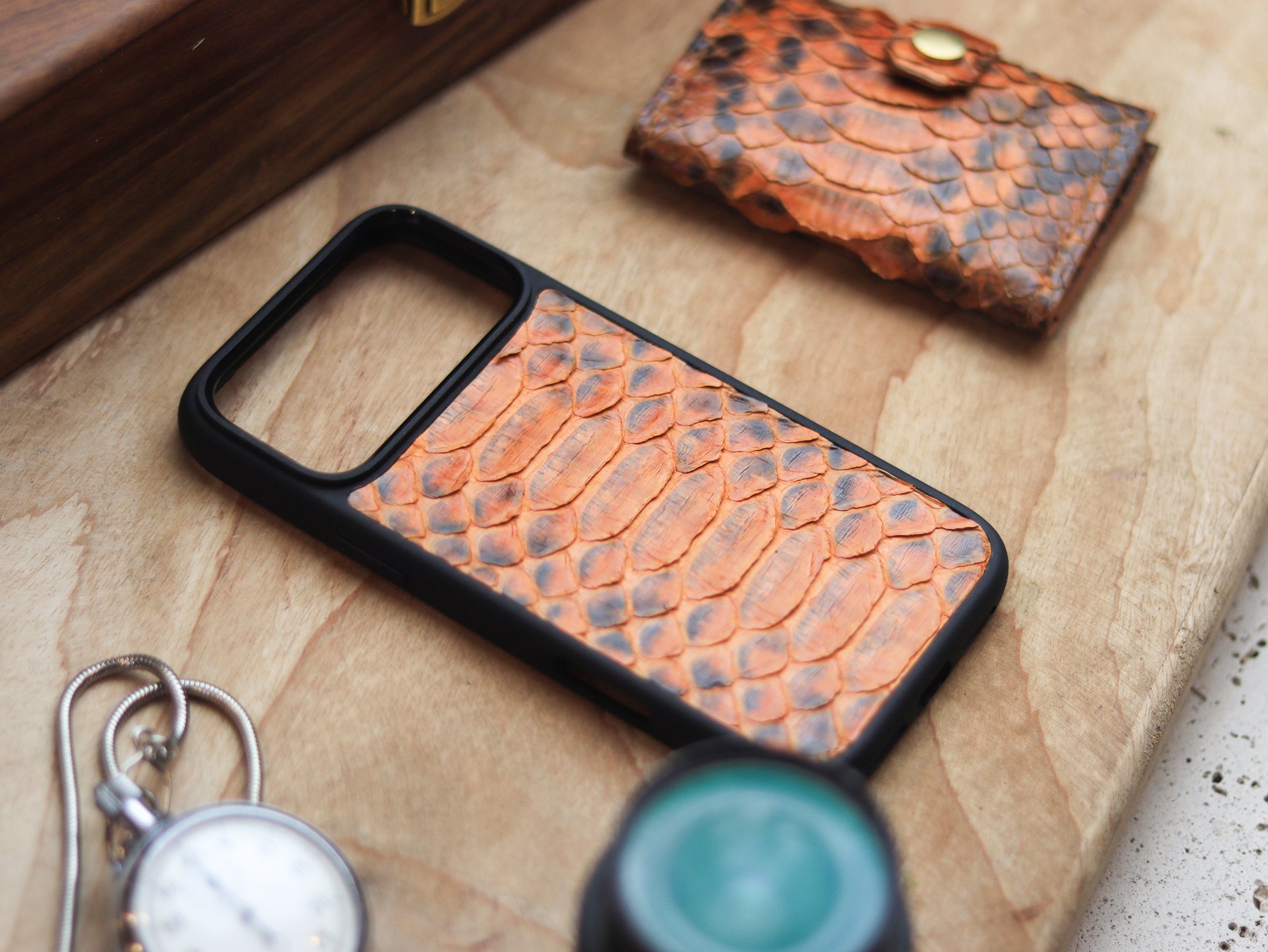 COPPER BROWN PYTHON SKIN MAGSAFE CASE